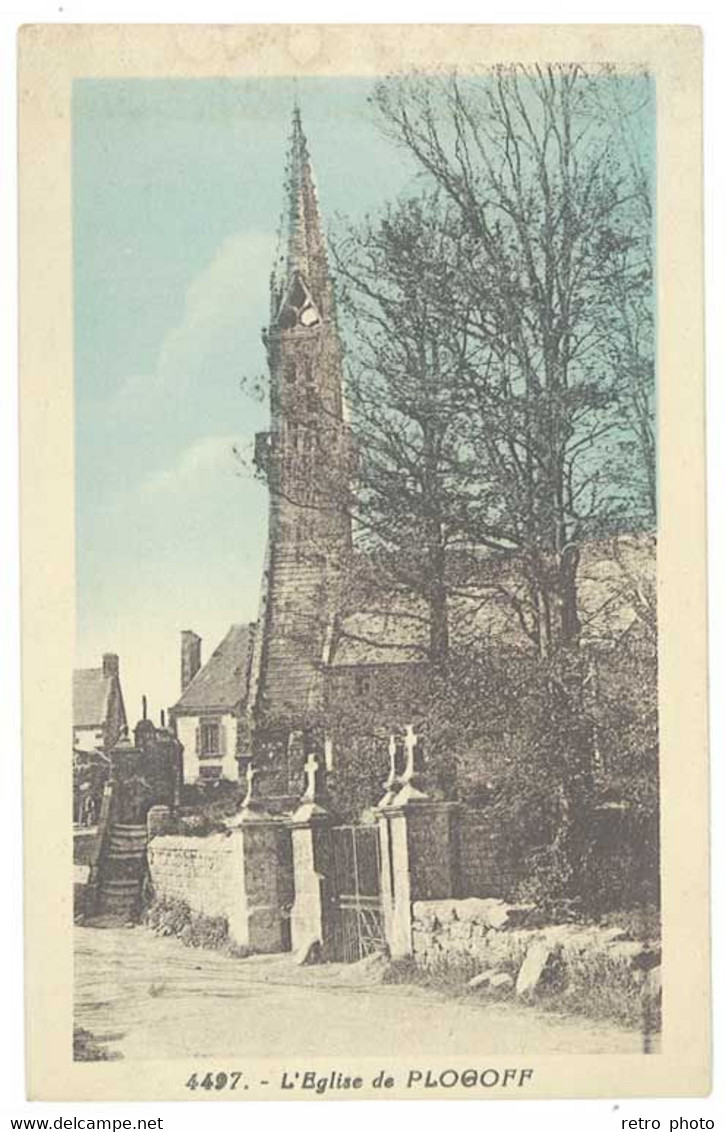 Cpa Plogoff - l'église de P.