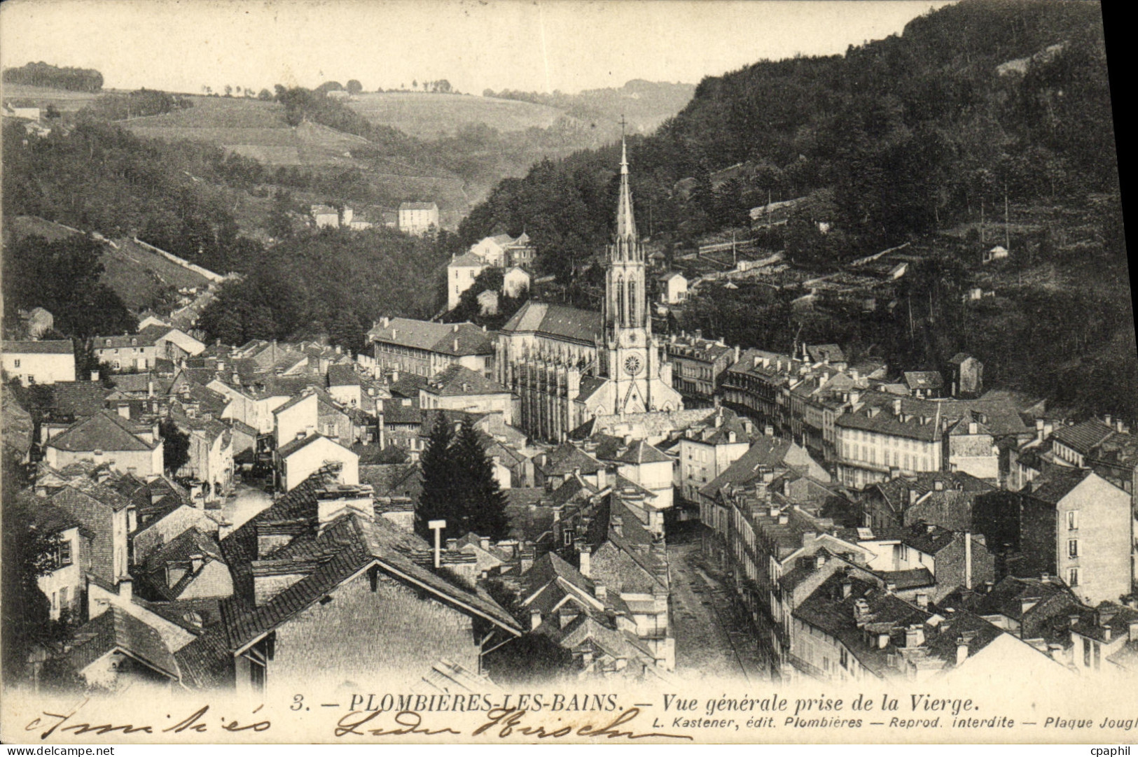 CPA Plombieres Les Bains Vue Generale Prise de la Vierge