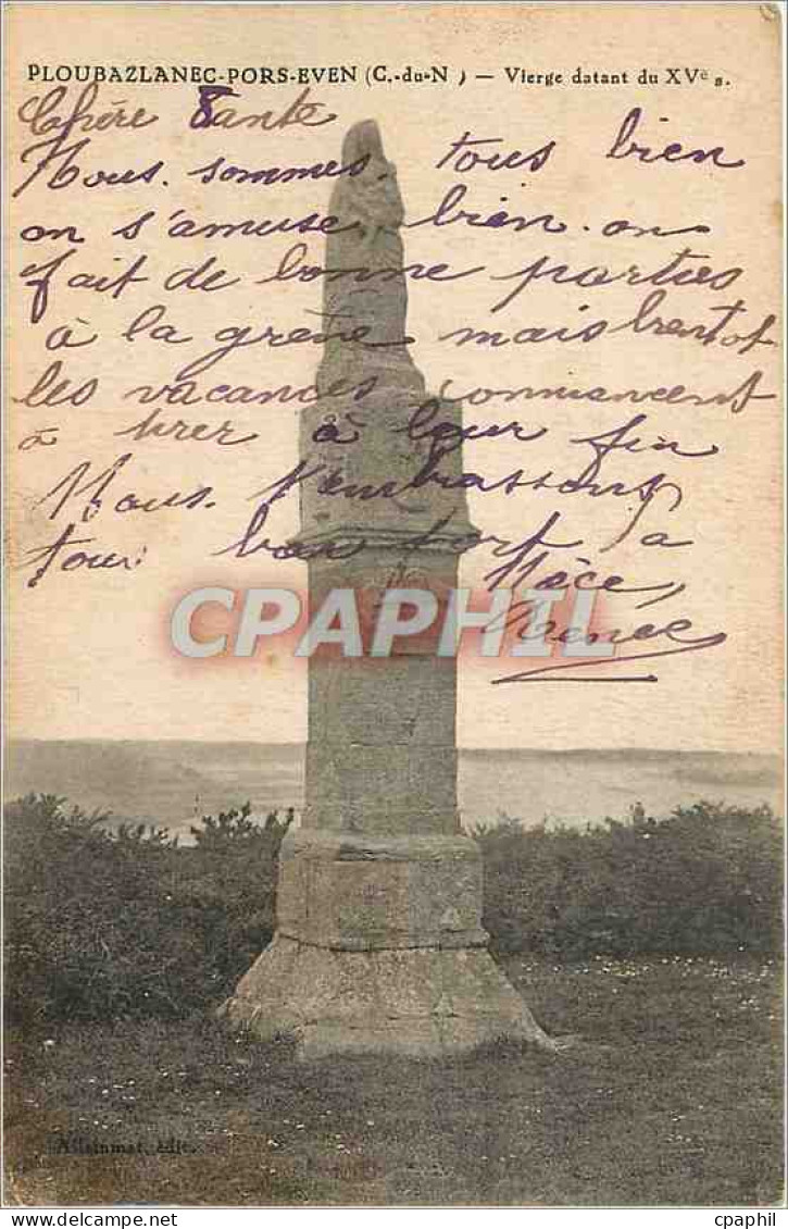 CPA PLOUBAZLANEC-PORS-EVEN Vierge datant du XVe s
