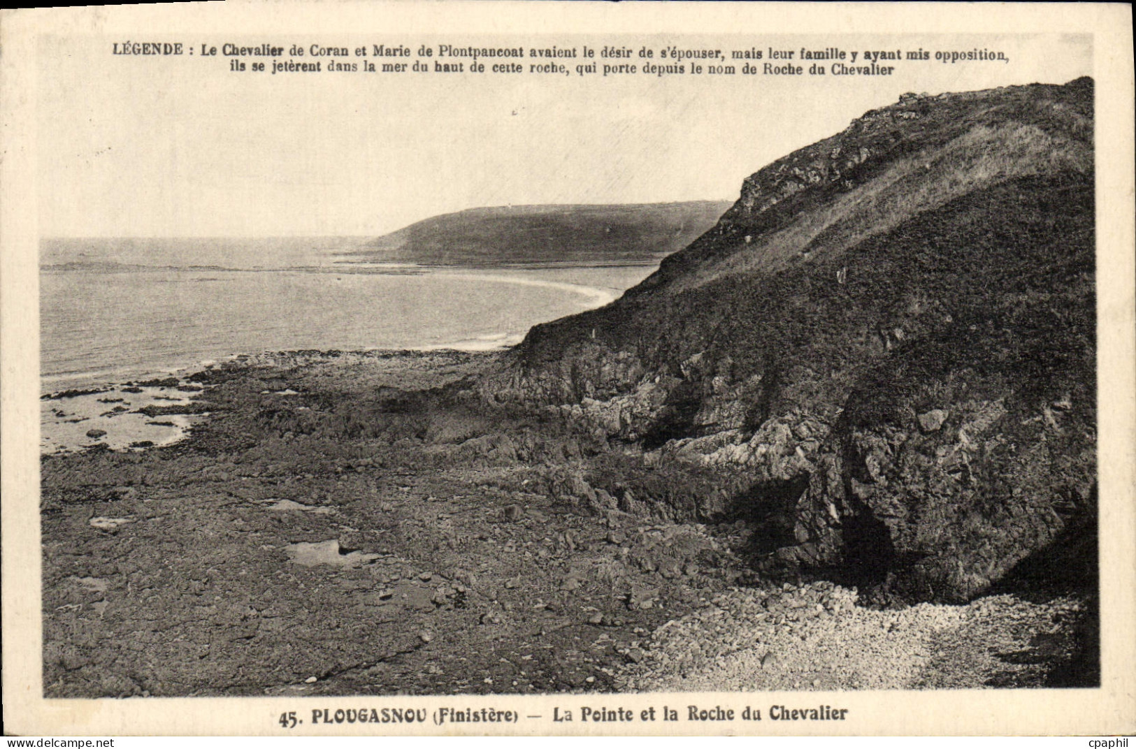 CPA Plougasnou Le Pointe et la Roche du Chevalier