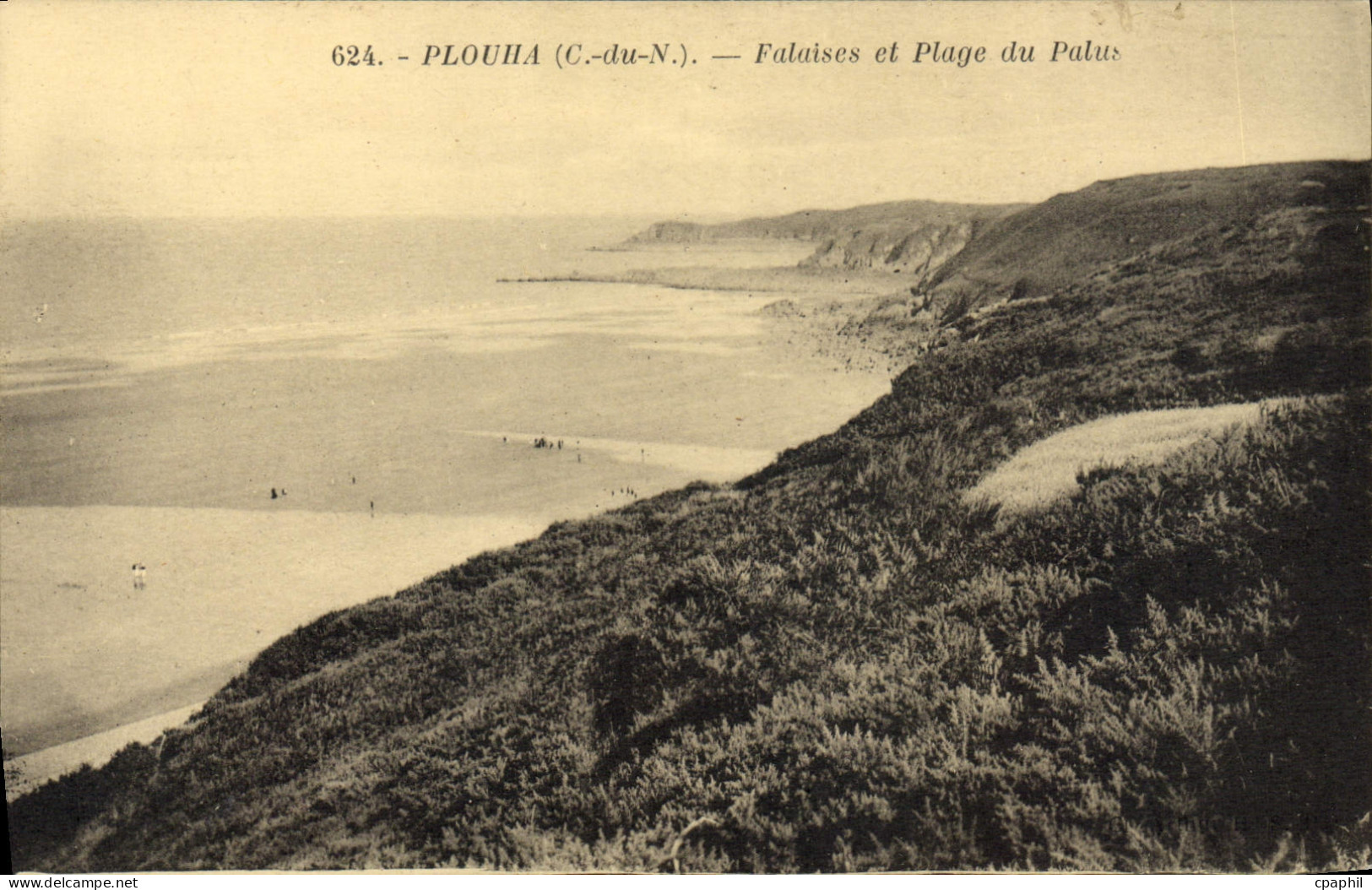 CPA PLOUHA plage du Palus