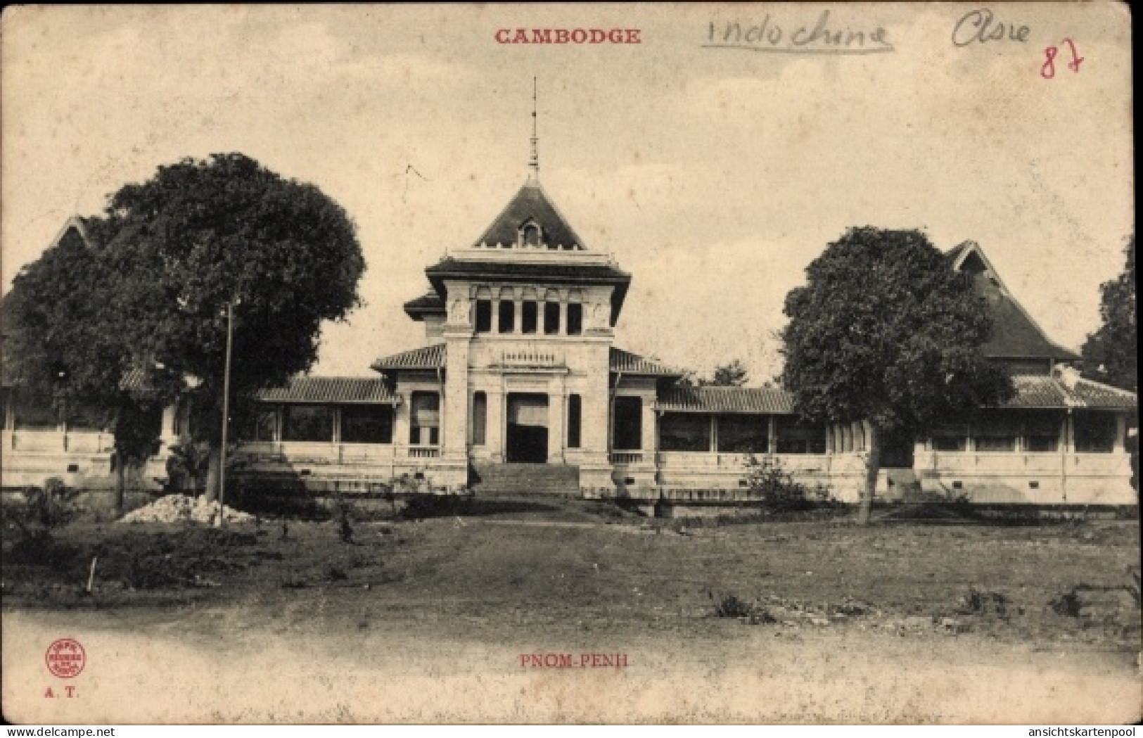 CPA Pnom Penh Kambodscha, Palais