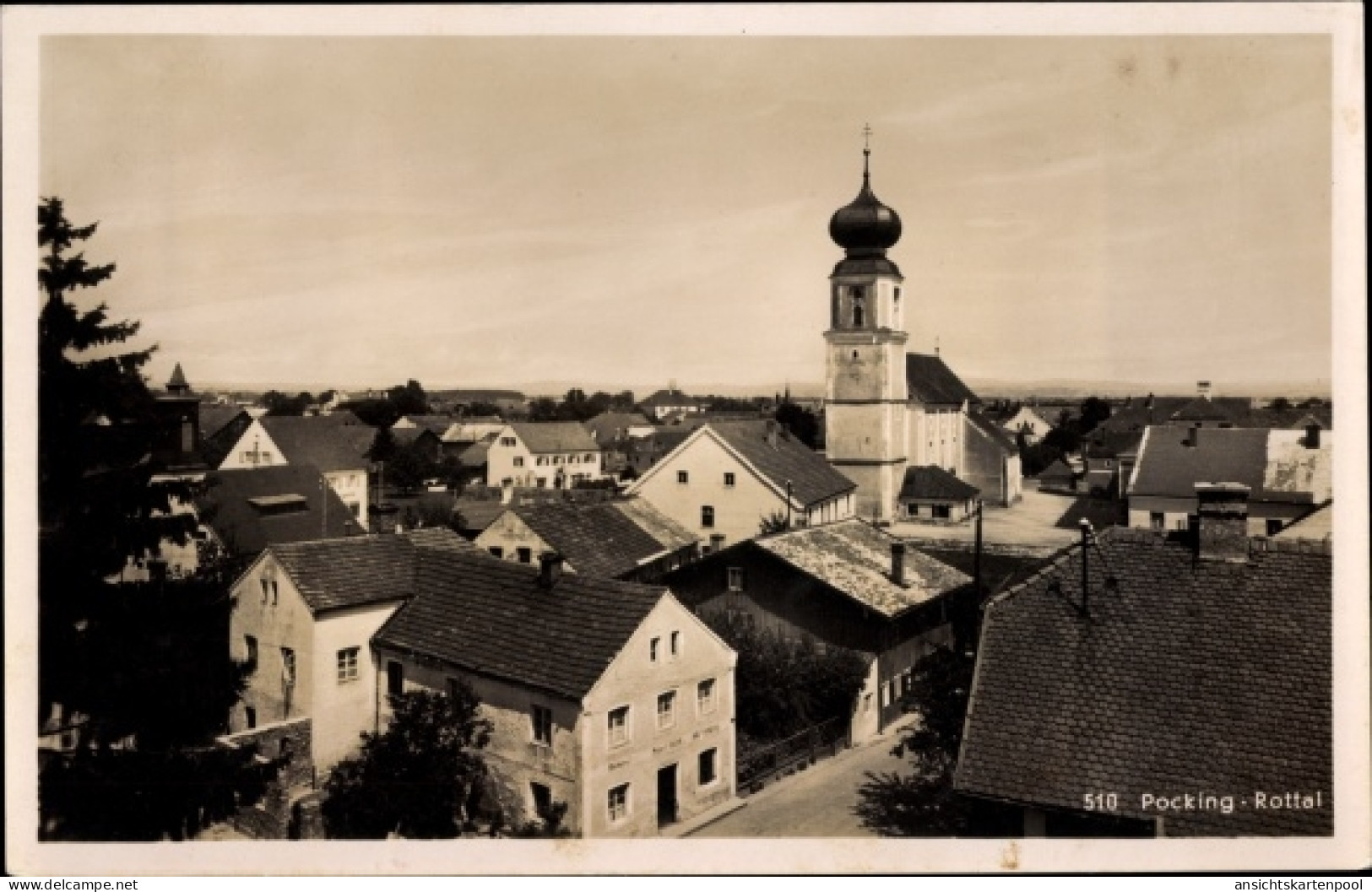 CPA Pocking in Niederbayern, Totalansicht der Ortschaft