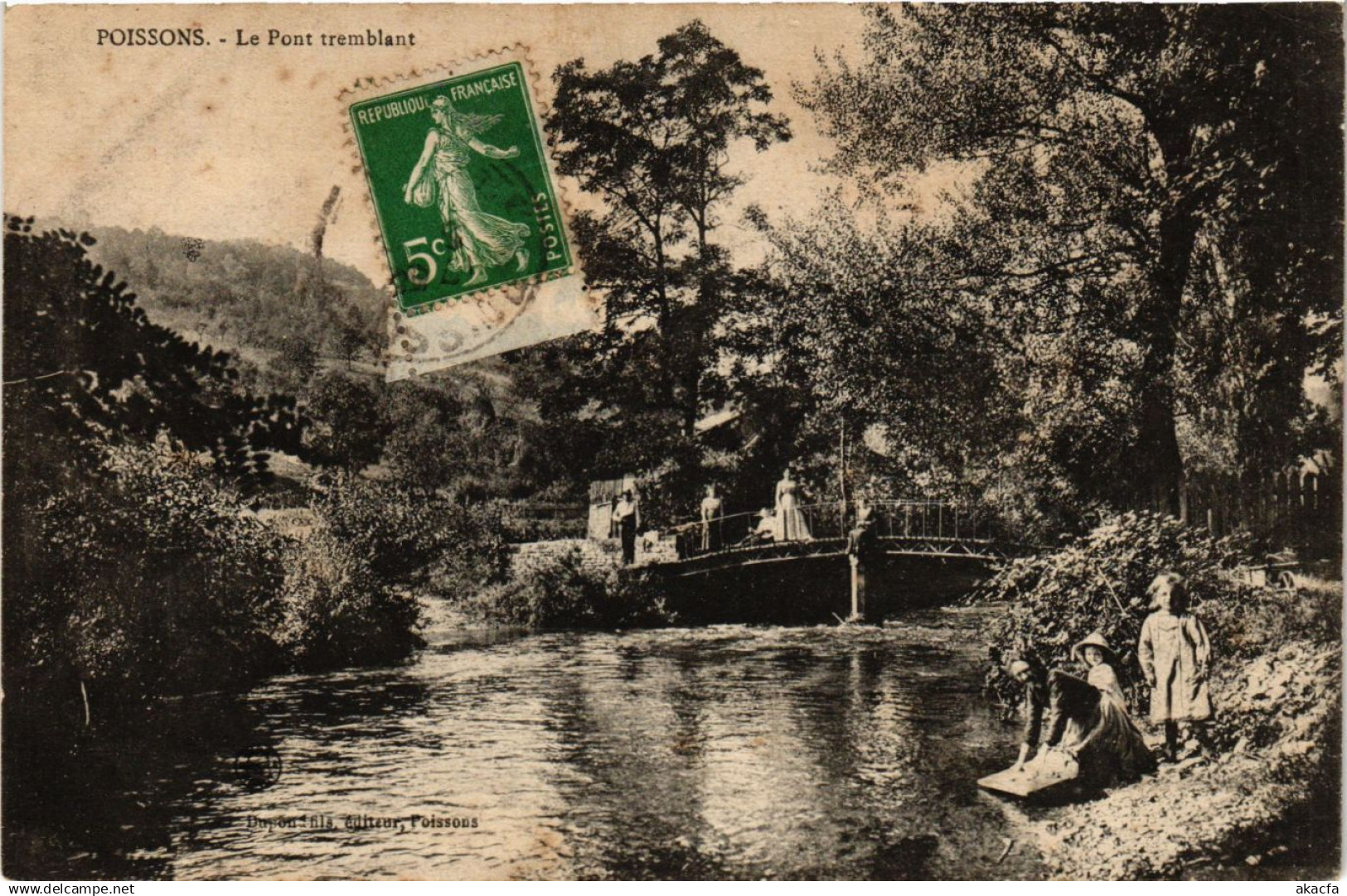 CPA POISSONS - Le Pont tremblant (368289)