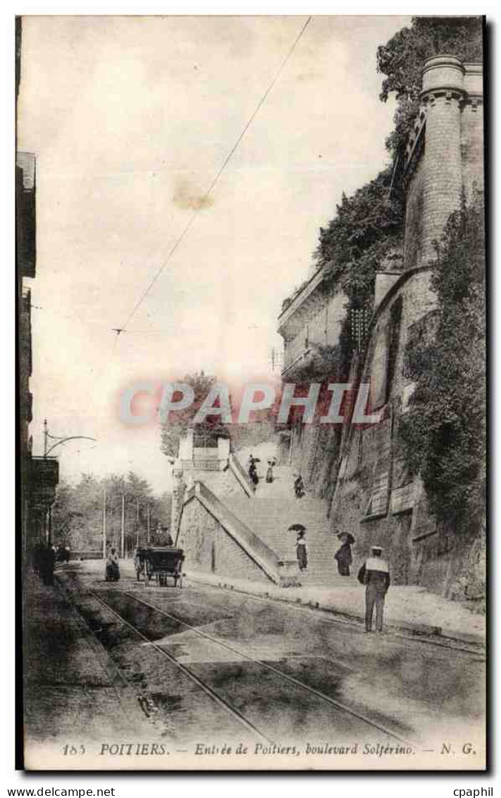 CPA Poitiers Entree de Poitiers Boulevard Solferino