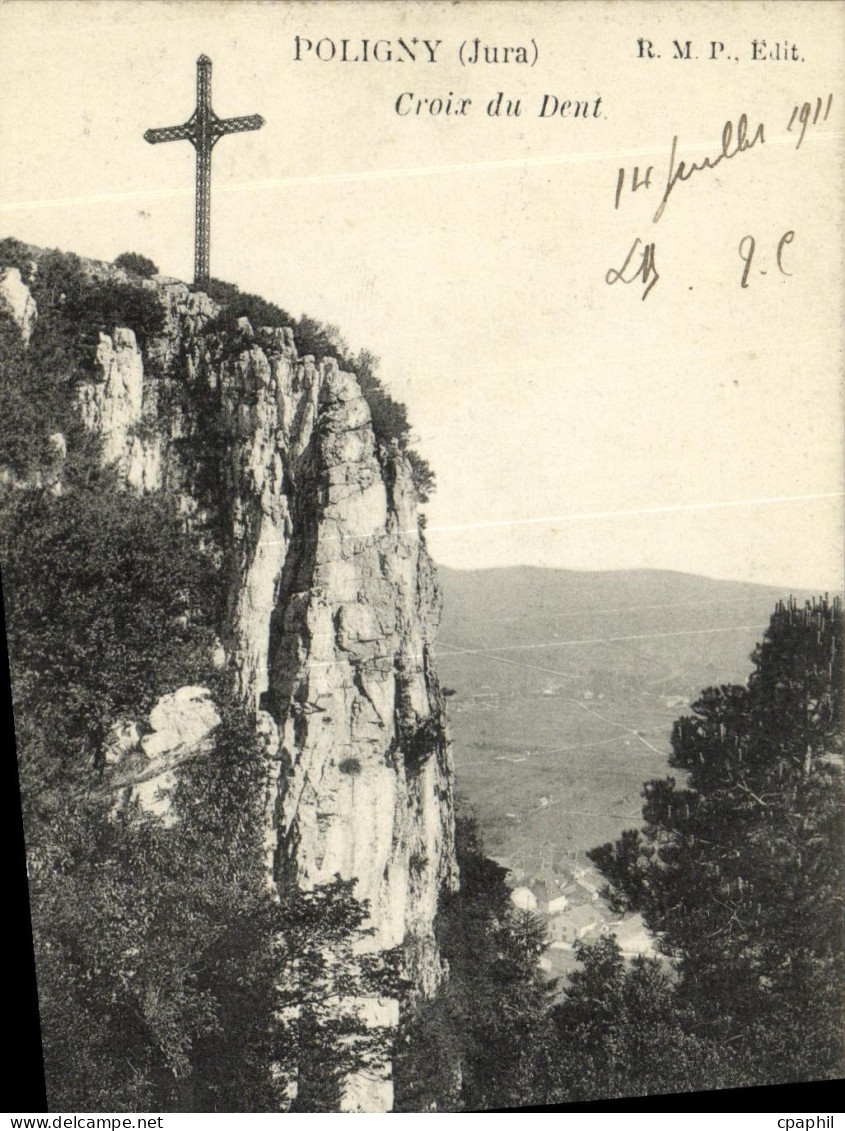 CPA Poligny Croix du Dent