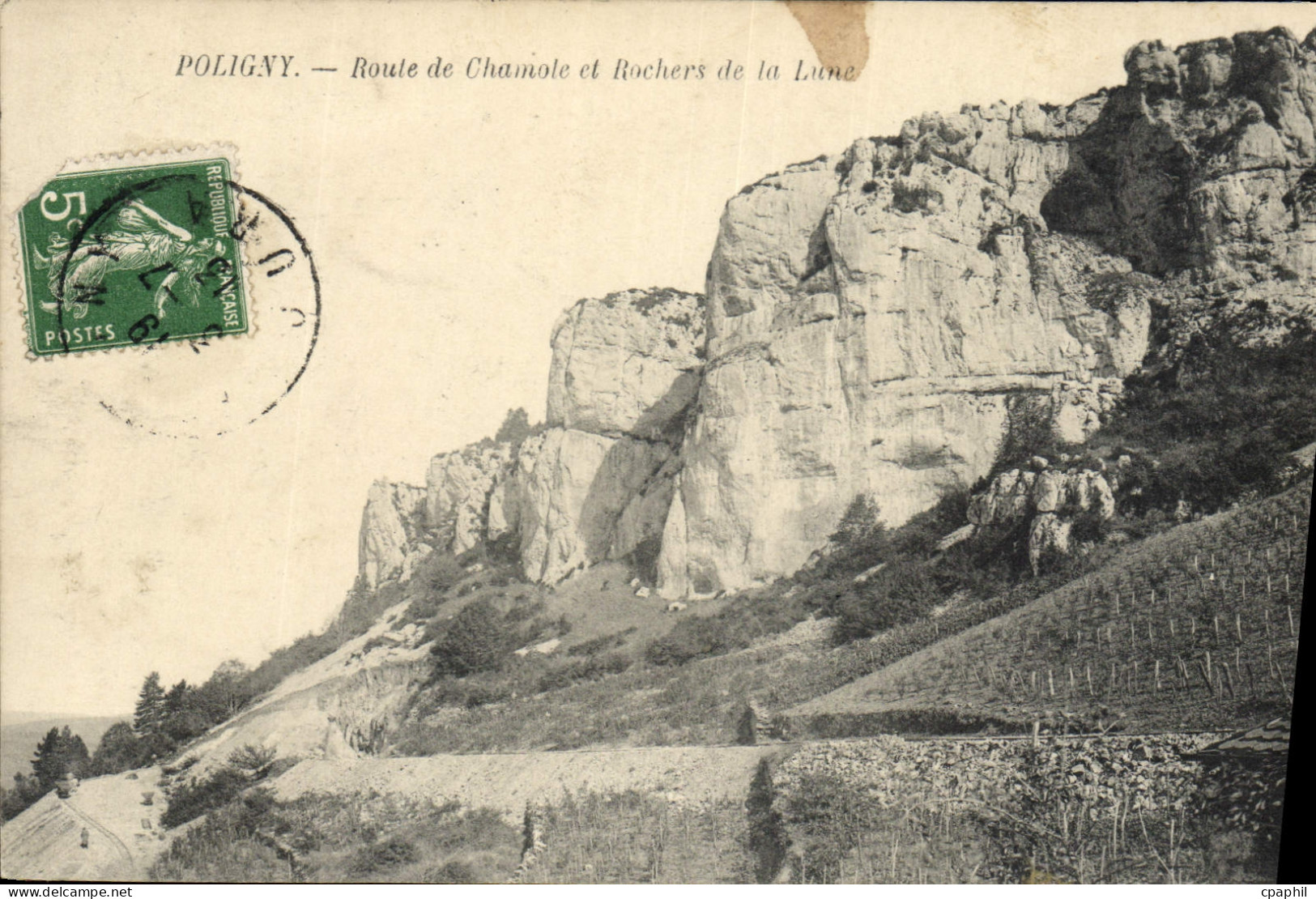 CPA Poligny Route de Chamole et Rochers de la Lume