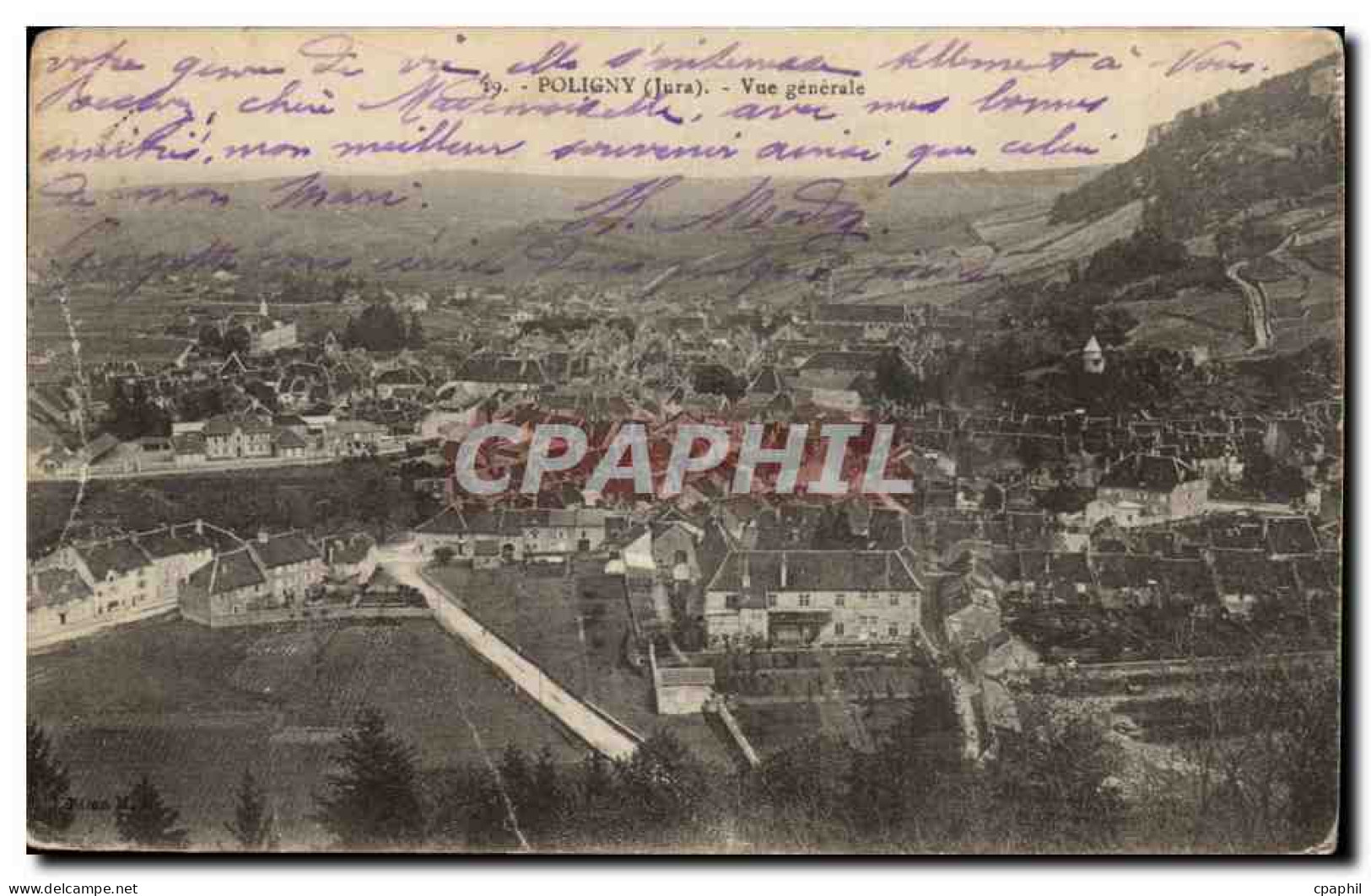 CPA Poligny Vue generale