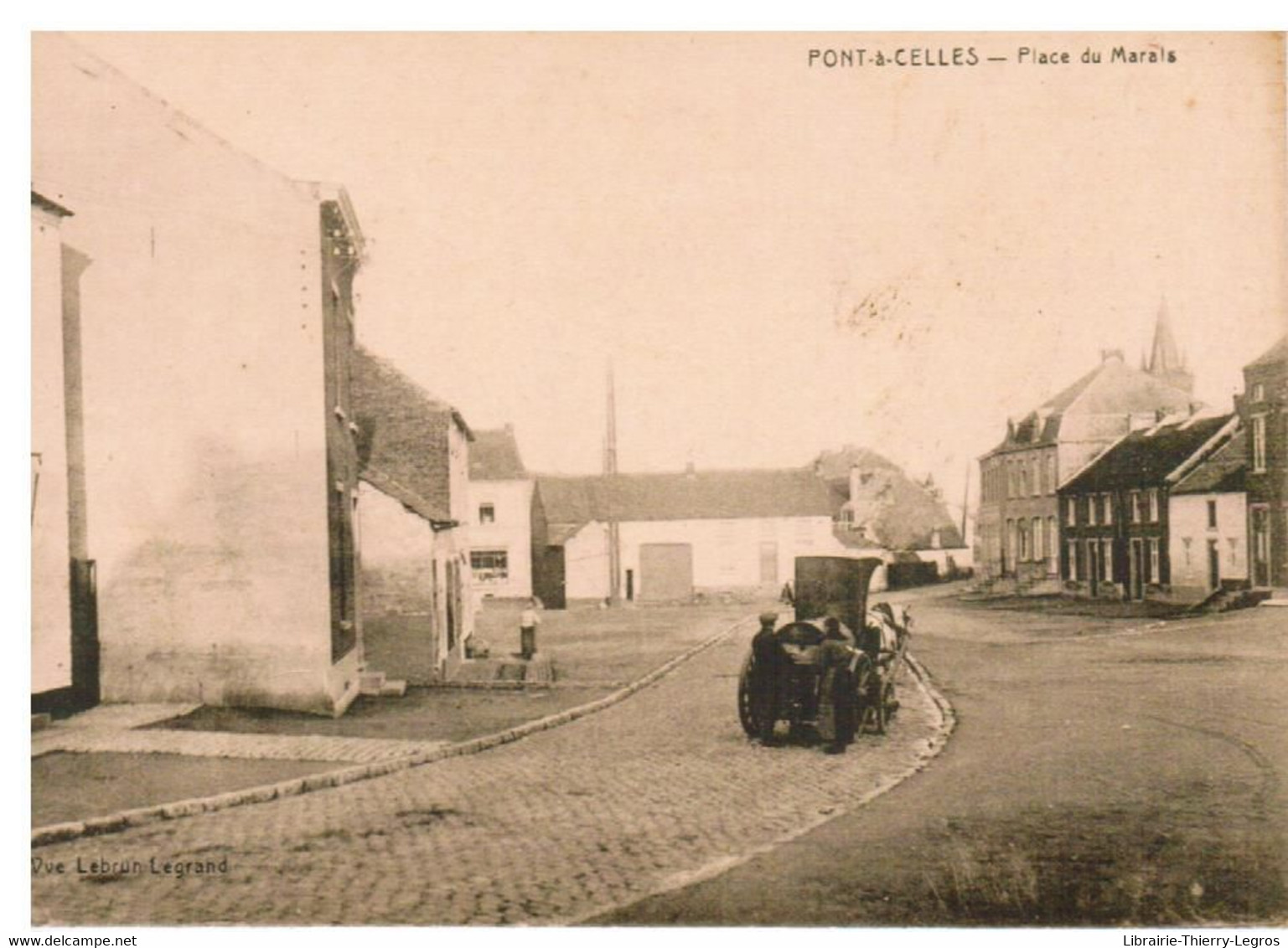 cpa Pont à Celles Place du Marais (animation)