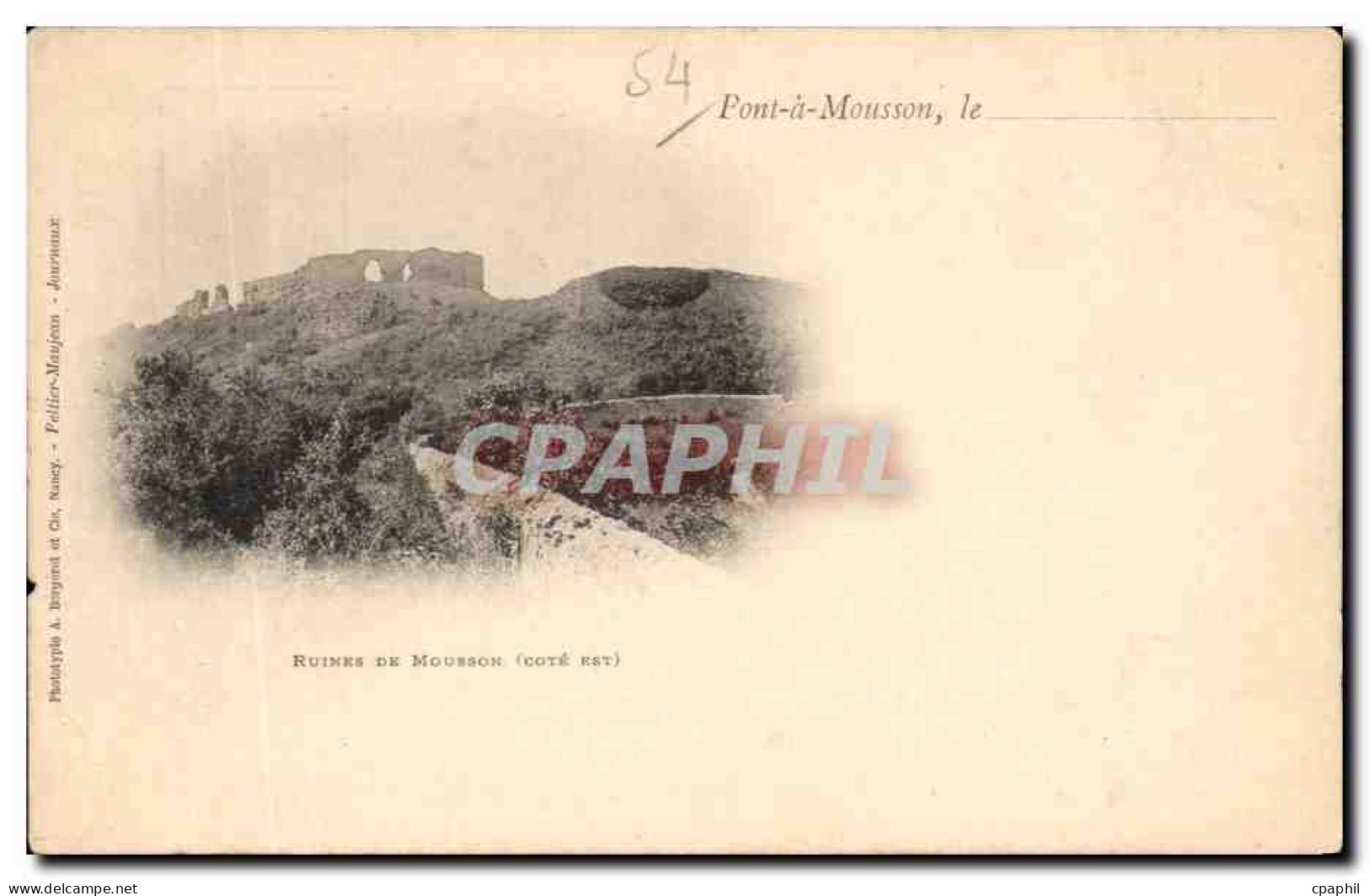 CPA Pont a Mousson le Ruines De Mousson