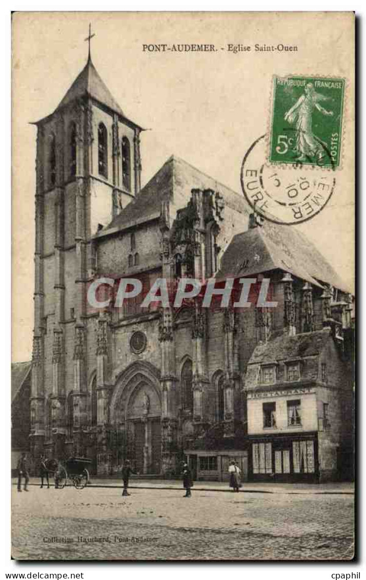 CPA Pont Audemer Eglise Saint Ouen