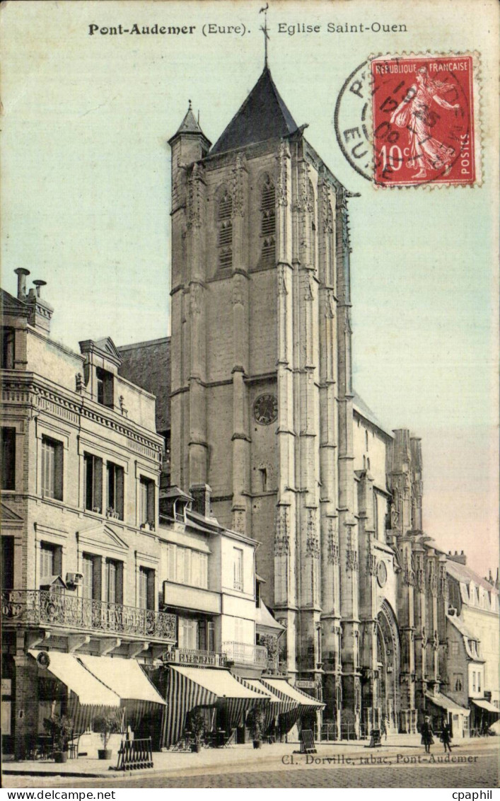 CPA Pont Audemer Eglise Saint Ouen