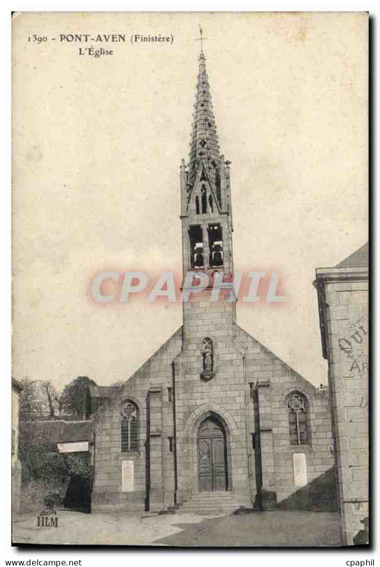 CPA Pont Aven Finistere l'Eglise