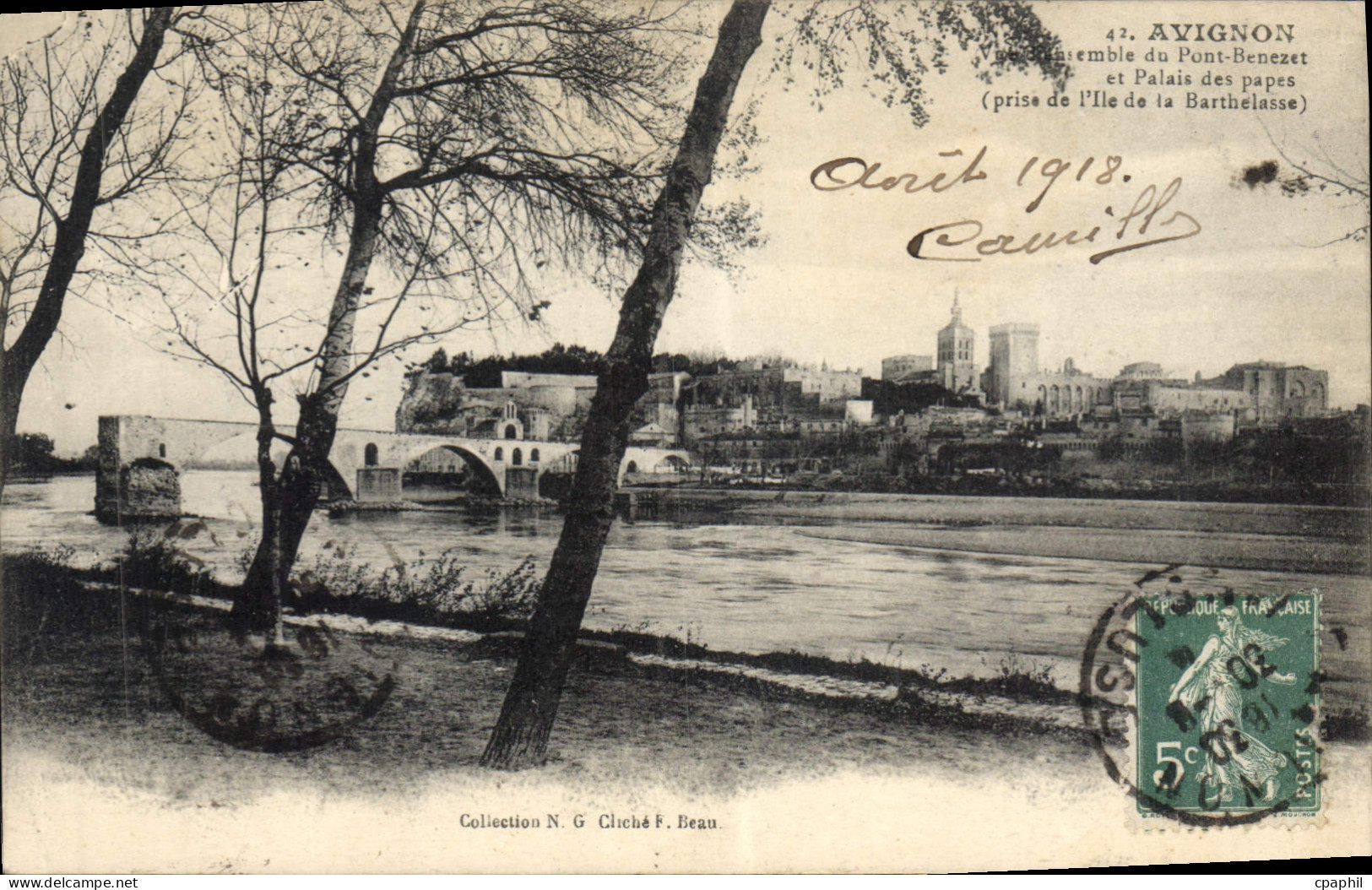 CPA Pont Benezet et Palais des papes Avignon