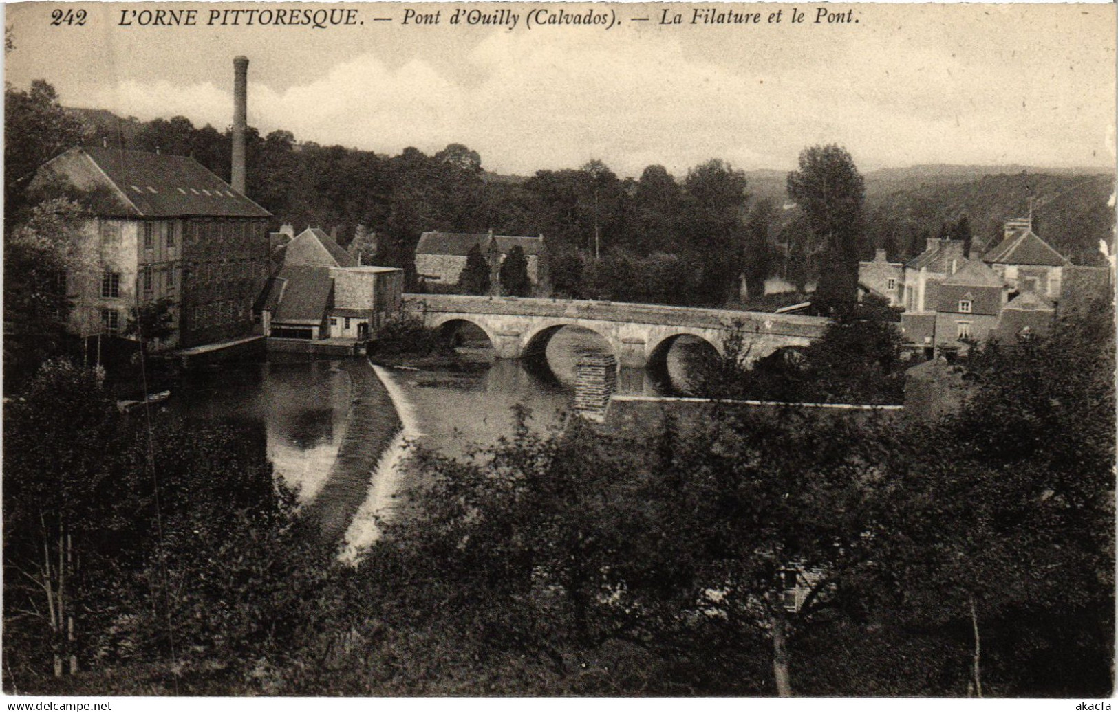CPA PONT-d'OUILLY La Filature et le Pont (1257732)