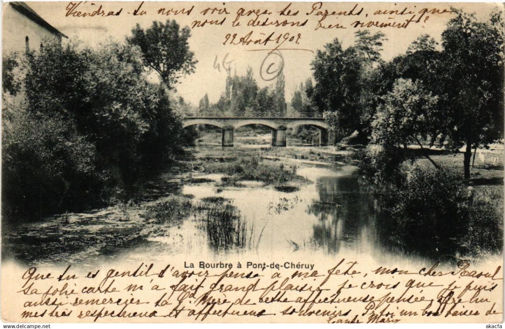 CPA PONT-de-CHERUY - La Bourbre a PONT-de-CHERUY (489896)