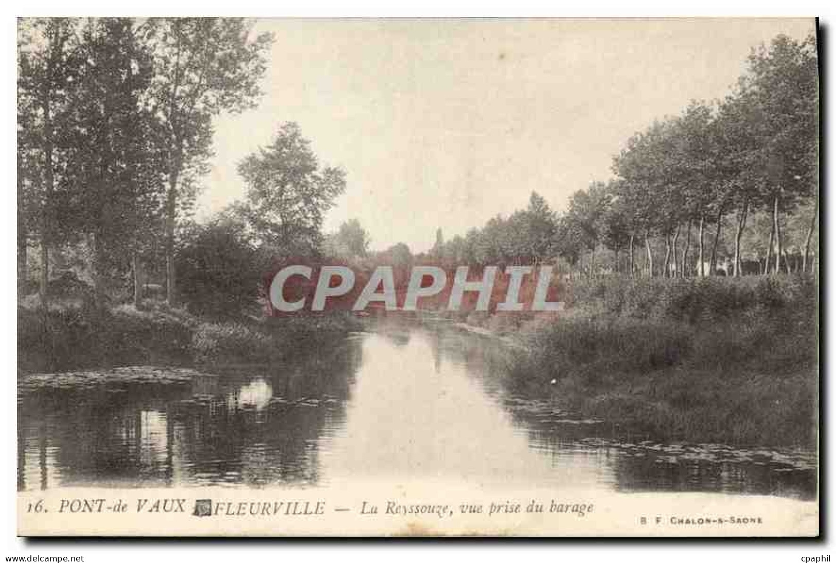 CPA Pont de Vaux Fleurville La Reyssouze vue prise du barage