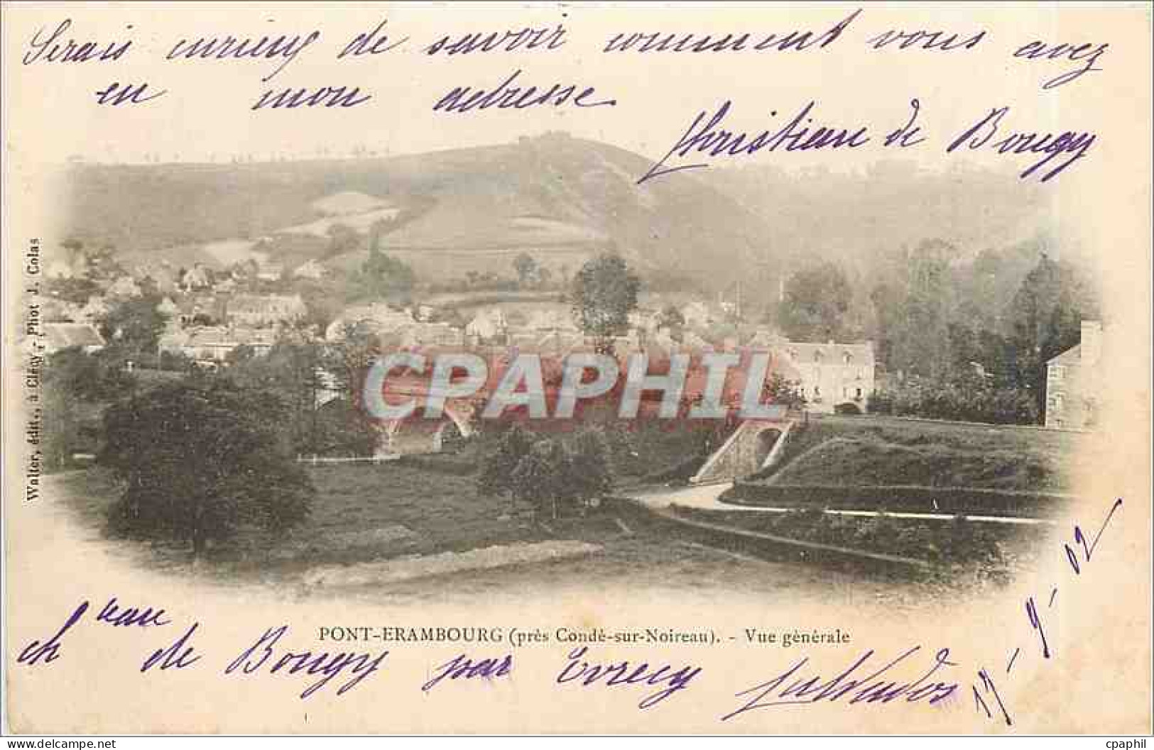 CPA Pont Erambourg pres Conde sur Noireau Vue generale