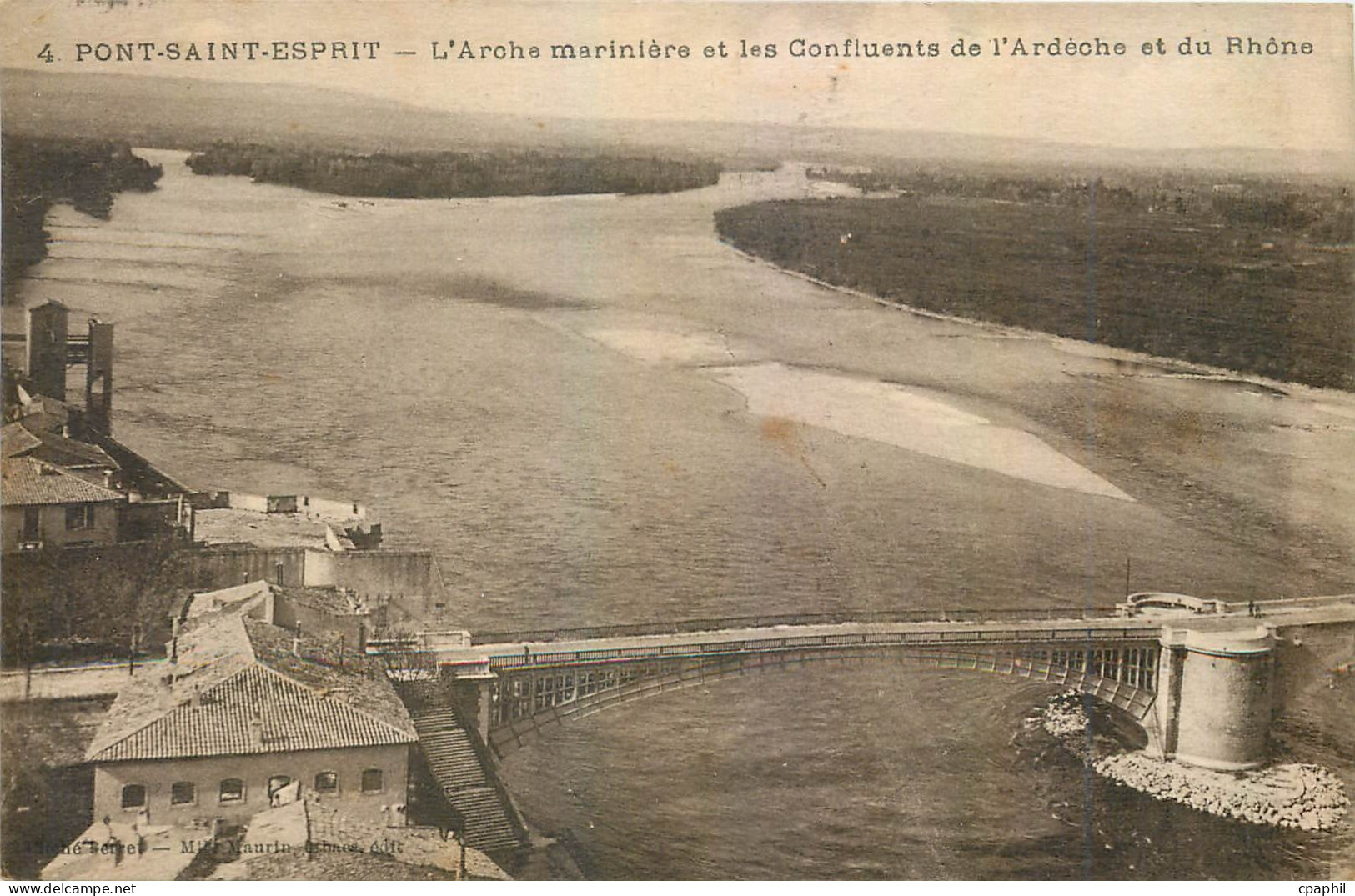 CPA Pont Saint Esprit L'Arche mariniere et les Confluents de l'Ardeche et du Rhone