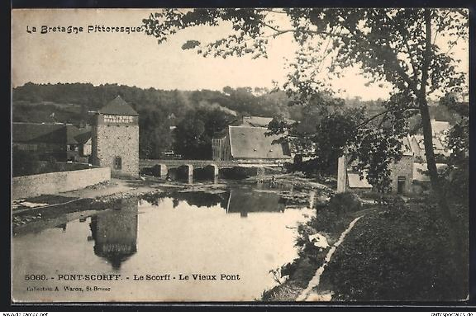 CPA Pont-Scorff, Le Scorff, Le Vieux Pont