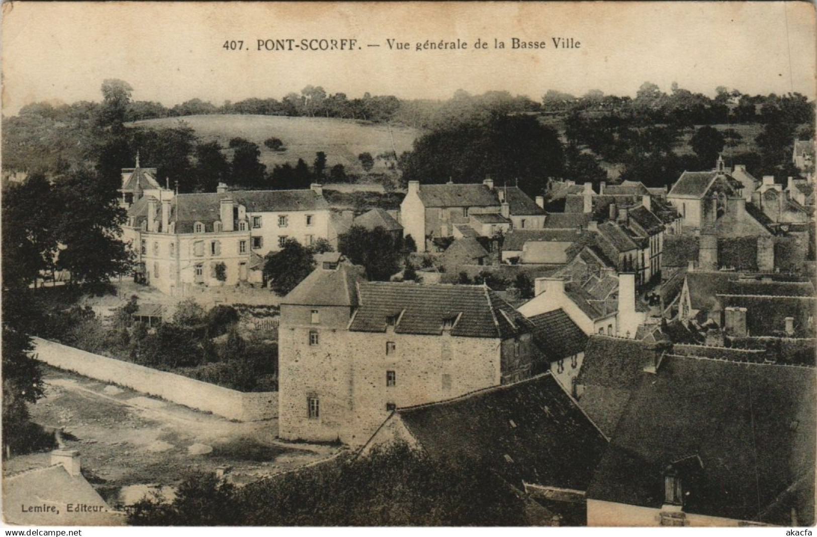 CPA PONT-SCORFF vue générale (144905)