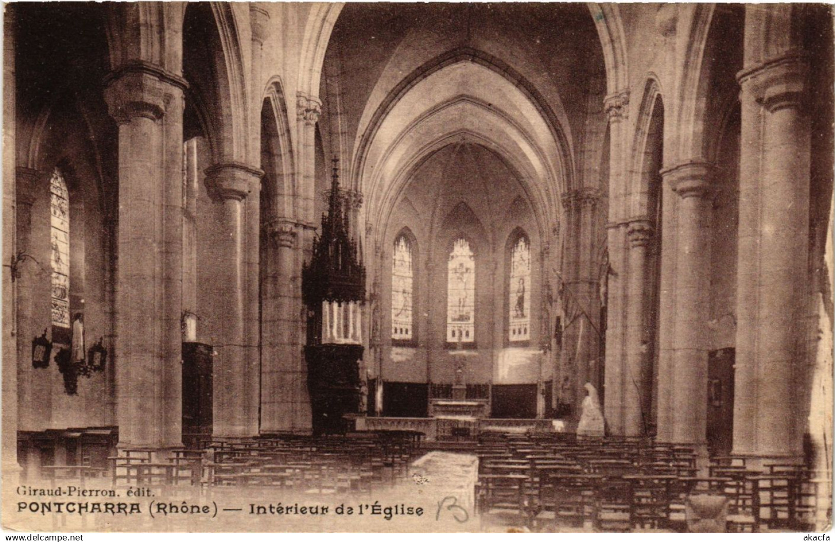 CPA PONTCHARRA - Interieur de l'Église (690273)
