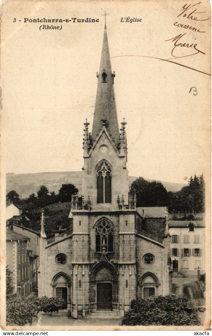 CPA PONTCHARRA-sur-TURDINE - Église (639760)