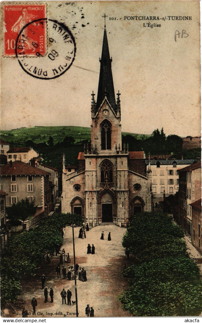CPA PONTCHARRA-sur-TURDINE - Église (639761)