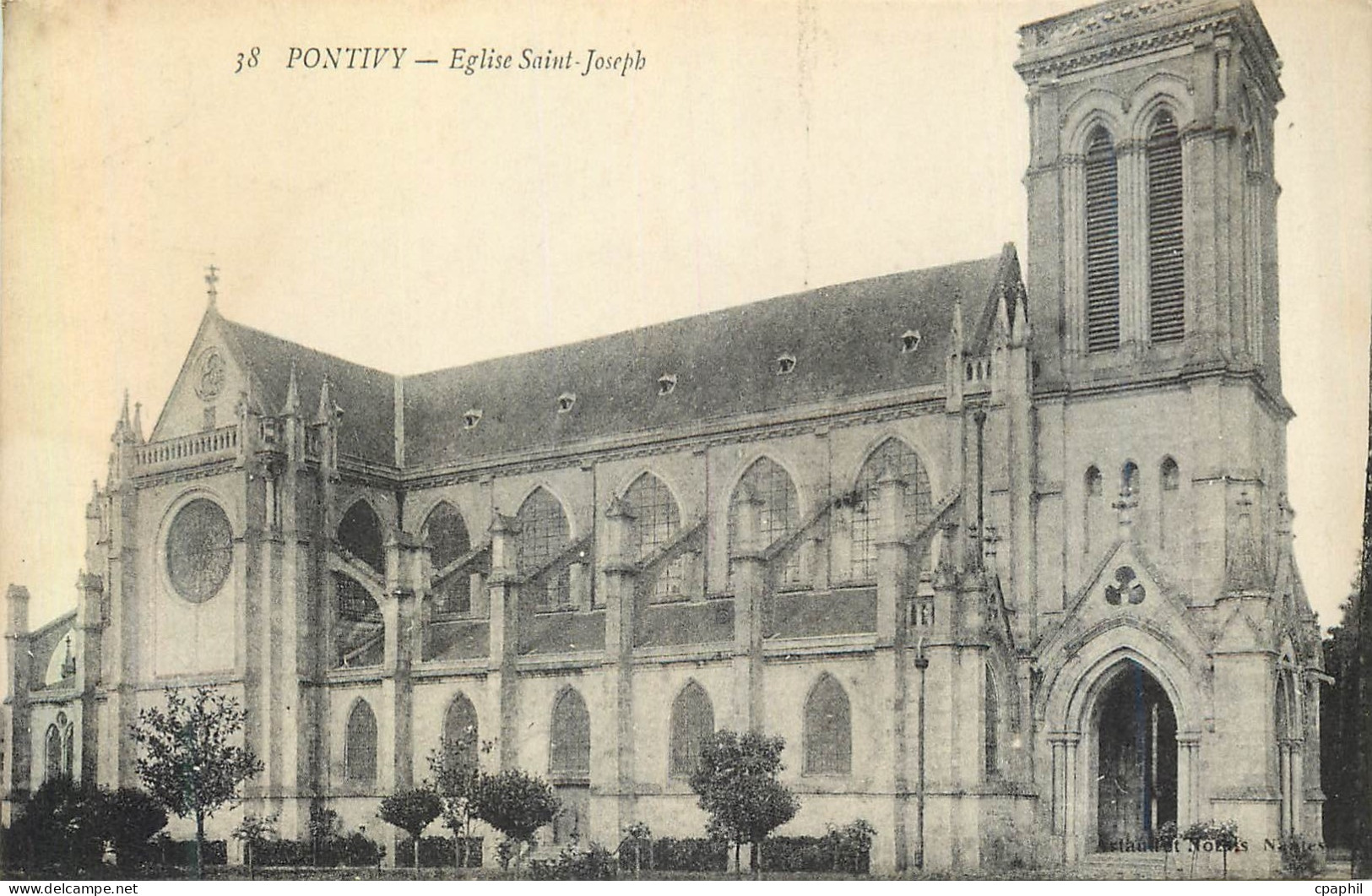 CPA Pontivy Eglise Saint Joseph