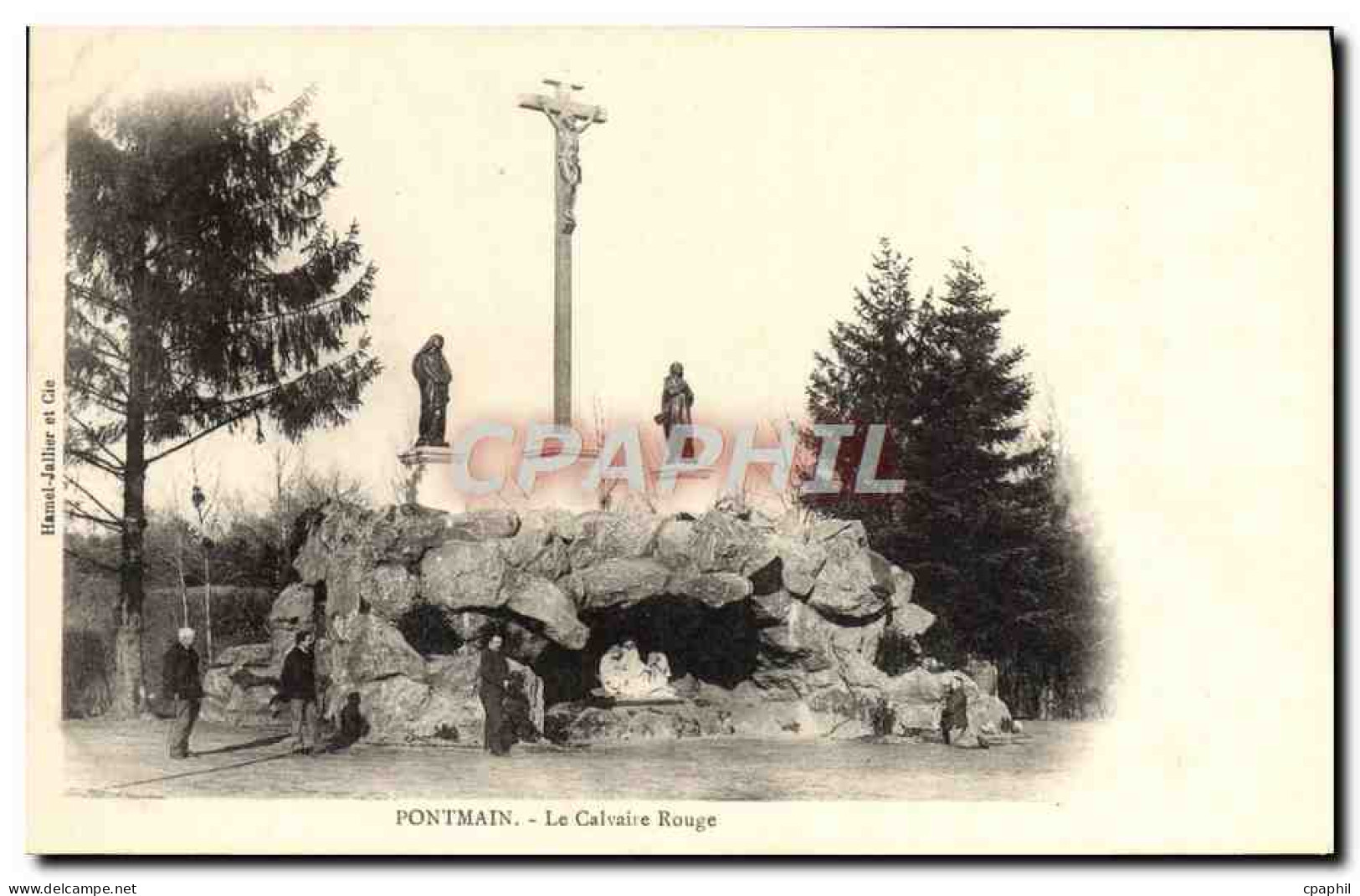 CPA Pontmain Le Calvaire Rouge