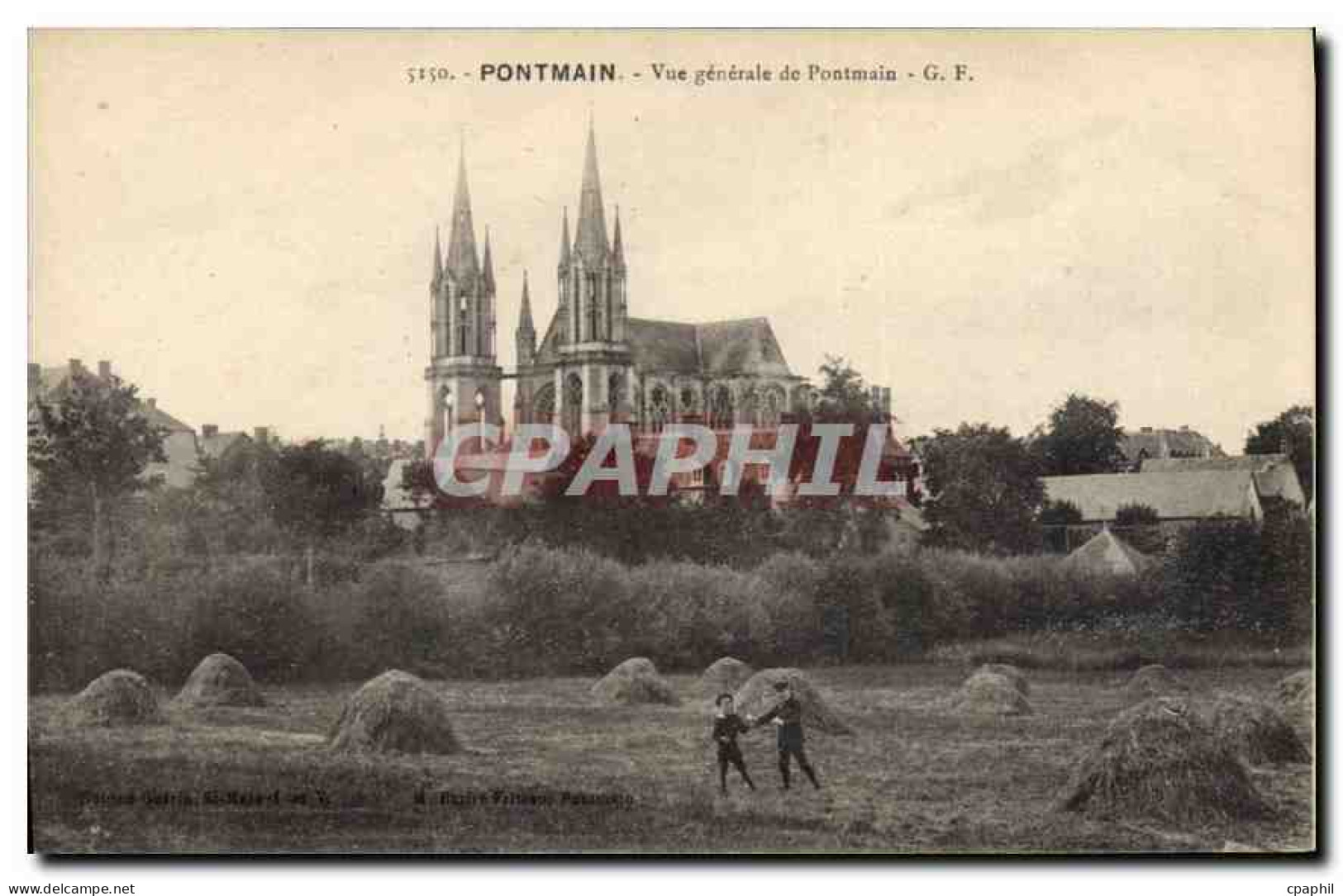 CPA Pontmain vue ggenerale de Pontmain