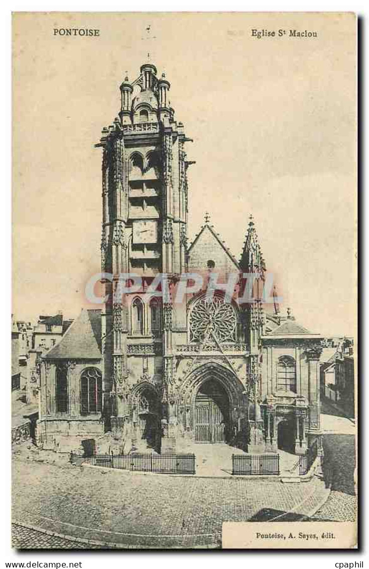 CPA Pontoise Eglise St Maclou