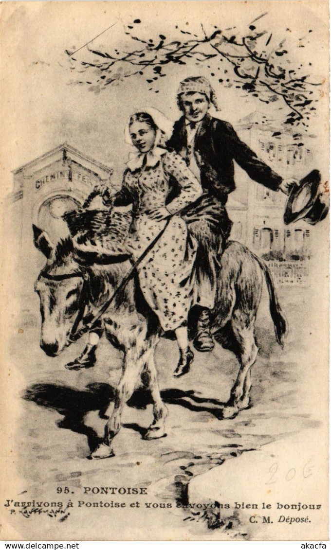 CPA PONTOISE - J'Arrivons a PONTOISE (380269)