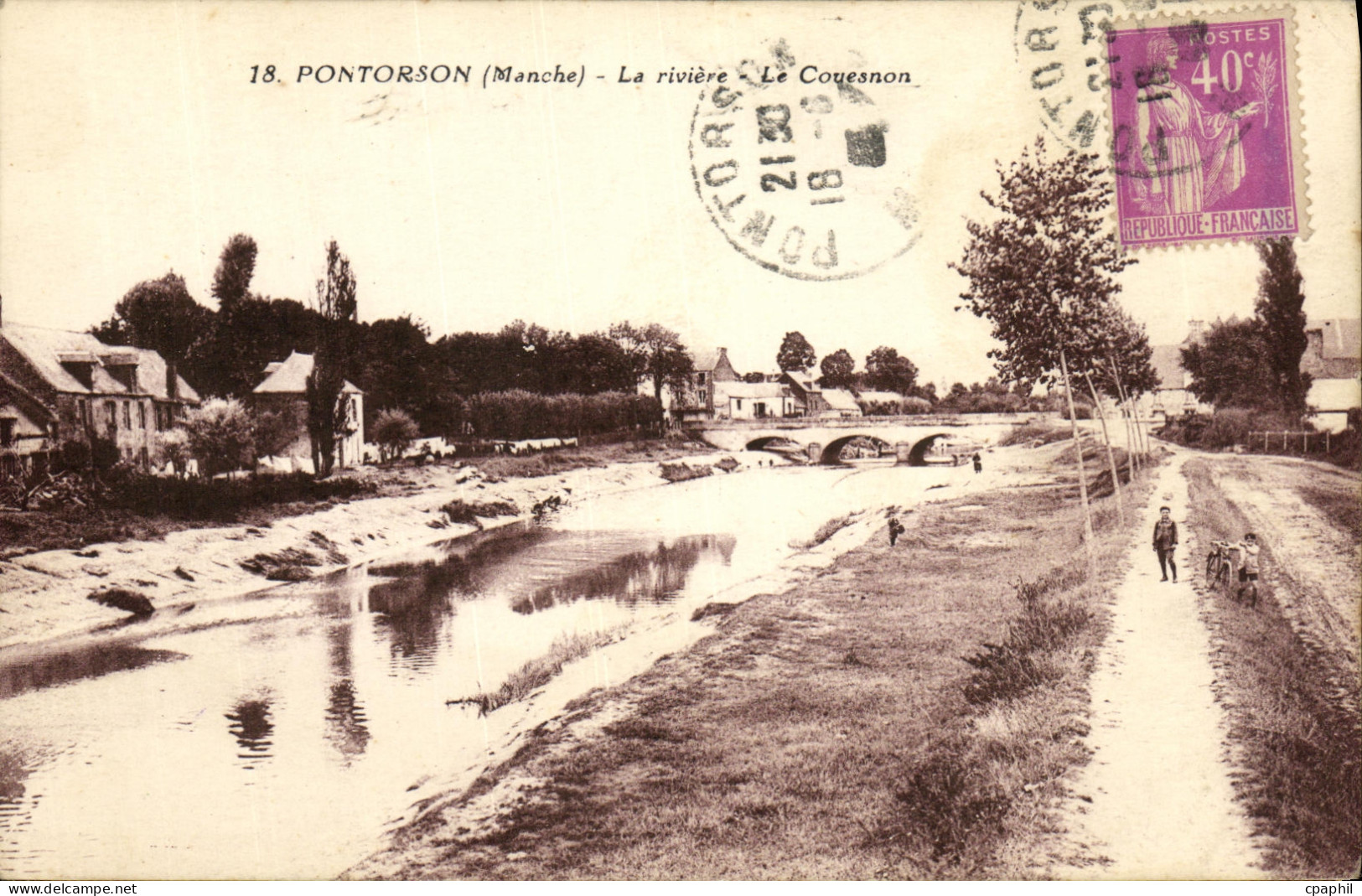 CPA Pontorson La Riviere Le Couesnon