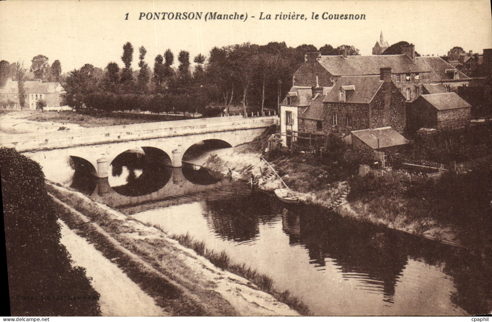 CPA Pontorson La Riviere Le Couesnon