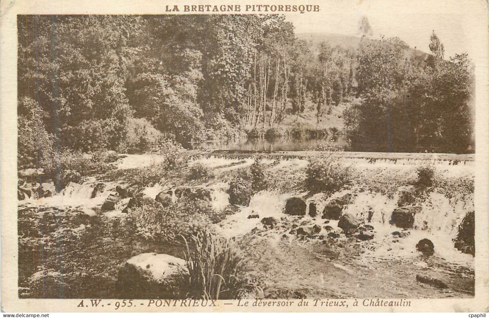 CPA Pontrieux Bretagne Pittoresque Le Deversoir du Trieux a Chateaulin