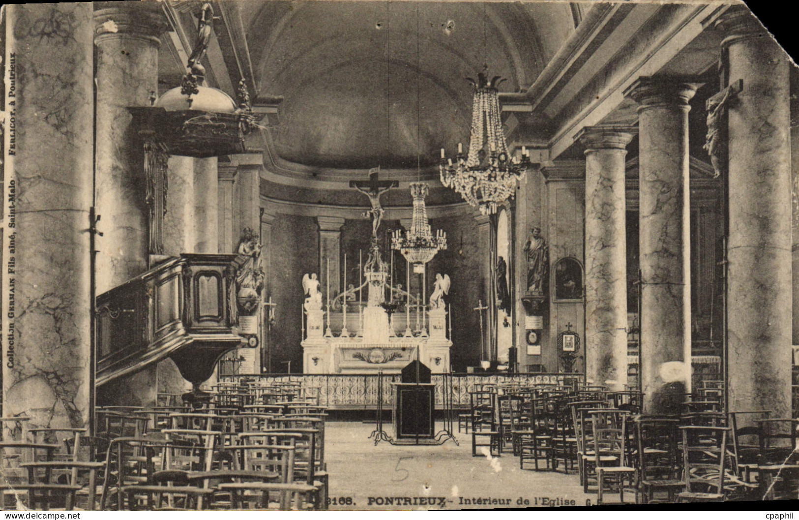 CPA Pontrieux Interieue de l'Eglise