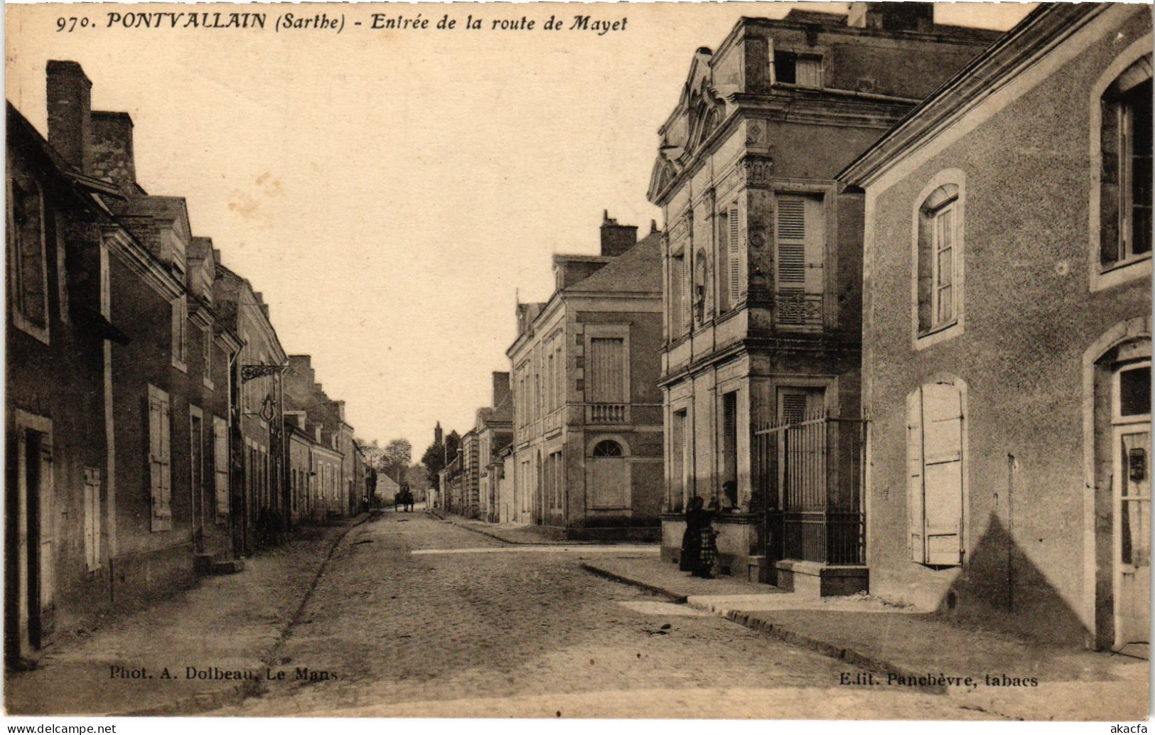 CPA Pontvallain Entree de la route de Mayet FRANCE (1450852)