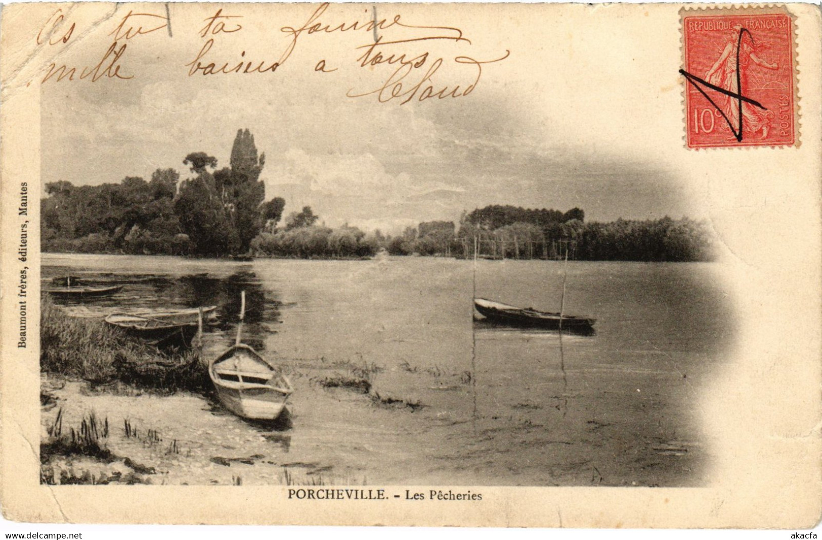 CPA Porcheville les pecheries (1460224)