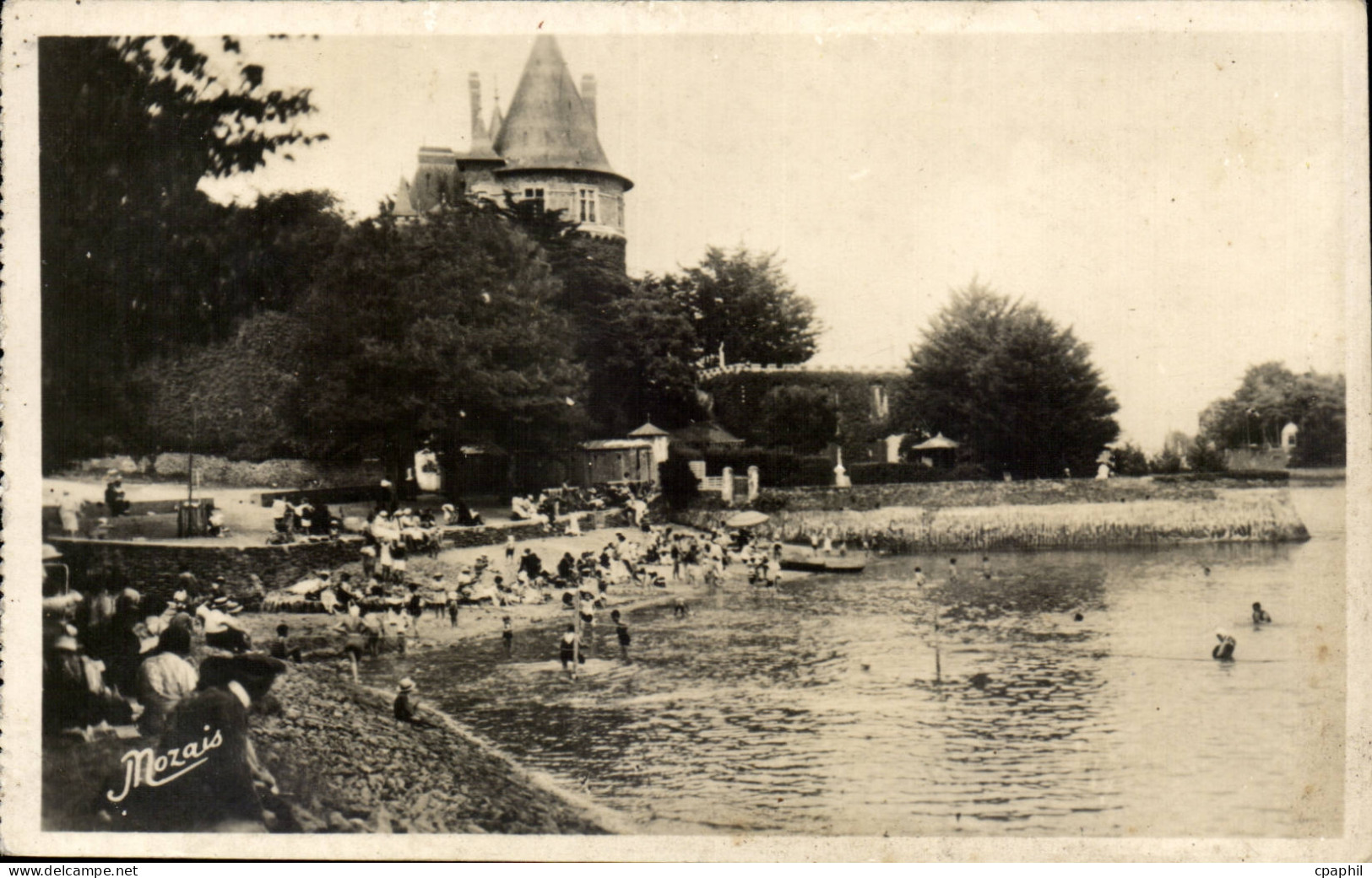CPA Pornic La plage du chateau