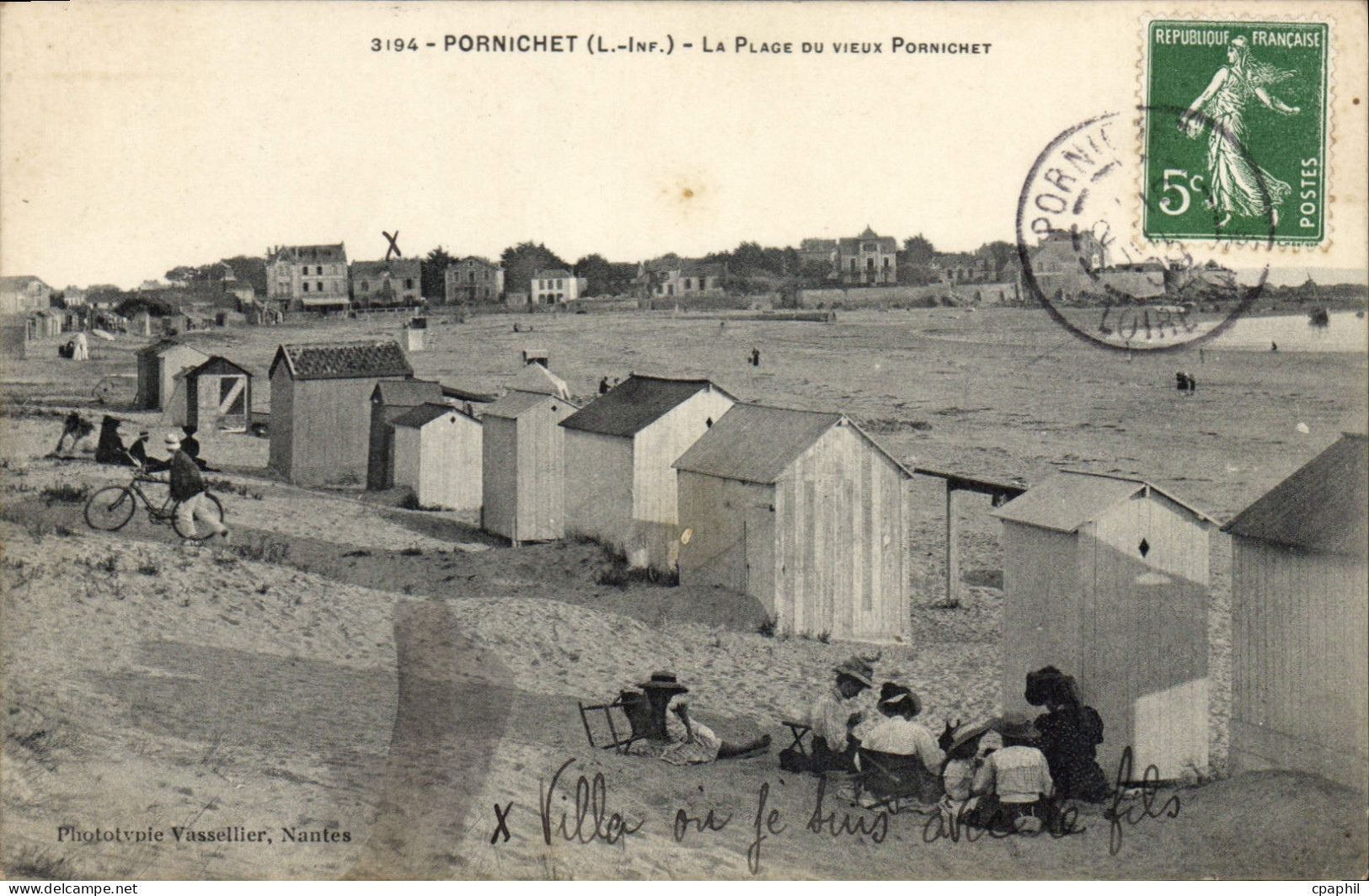 CPA Pornichet L Inf La Plage du vieux Pornichet