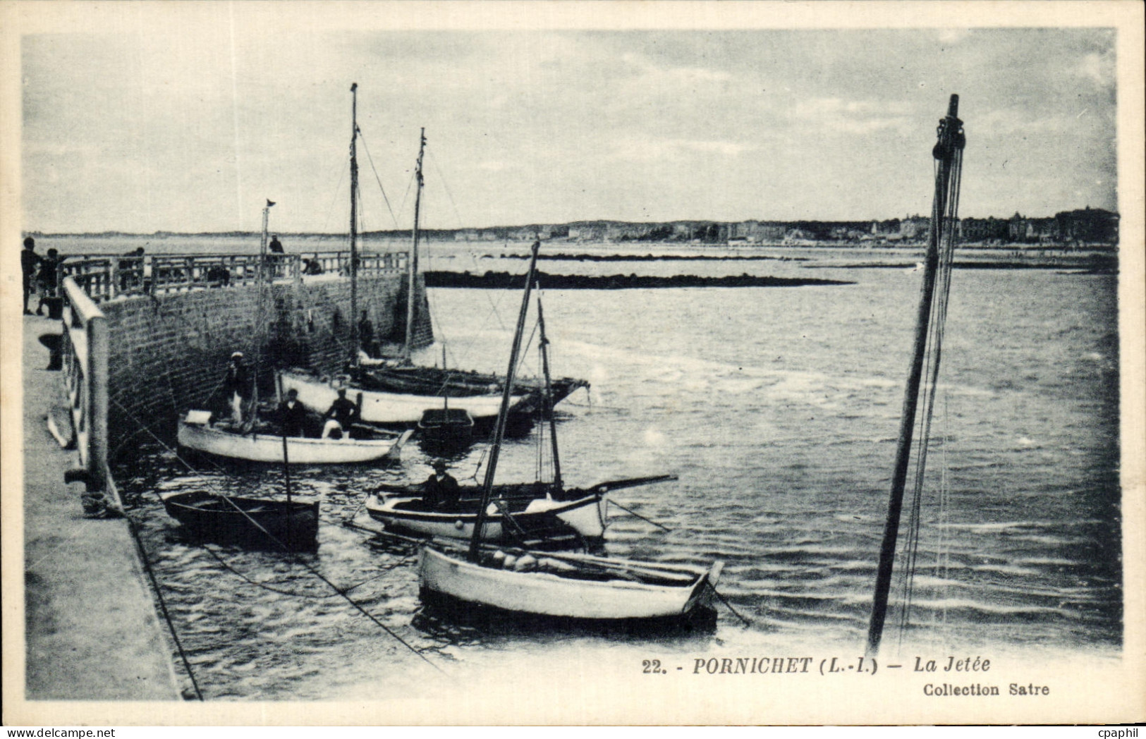 CPA Pornichet La Jetee Bateaux