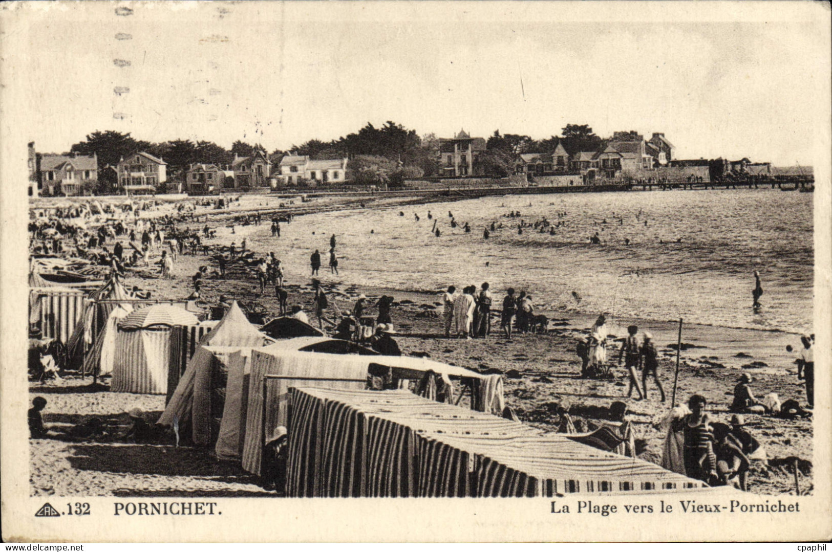 CPA Pornichet La Plage Vers Le Vieux Pornichet
