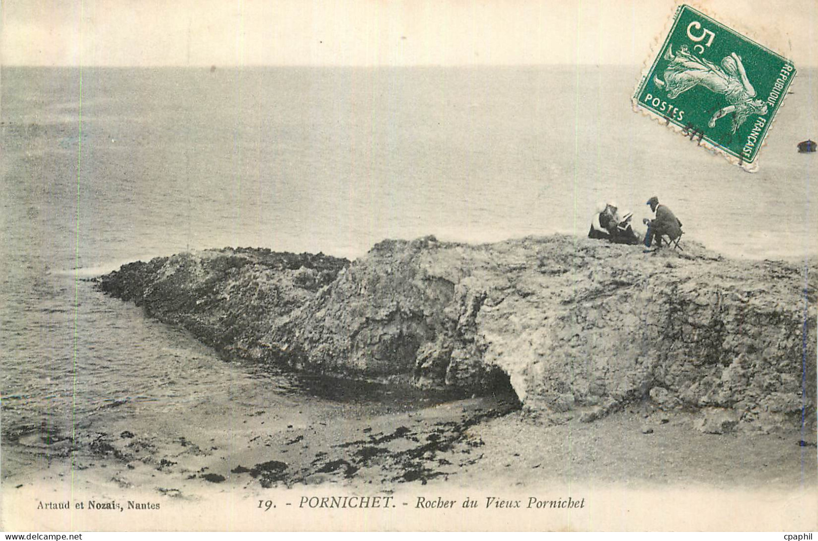 CPA Pornichet Rocher du Vieux pornichet