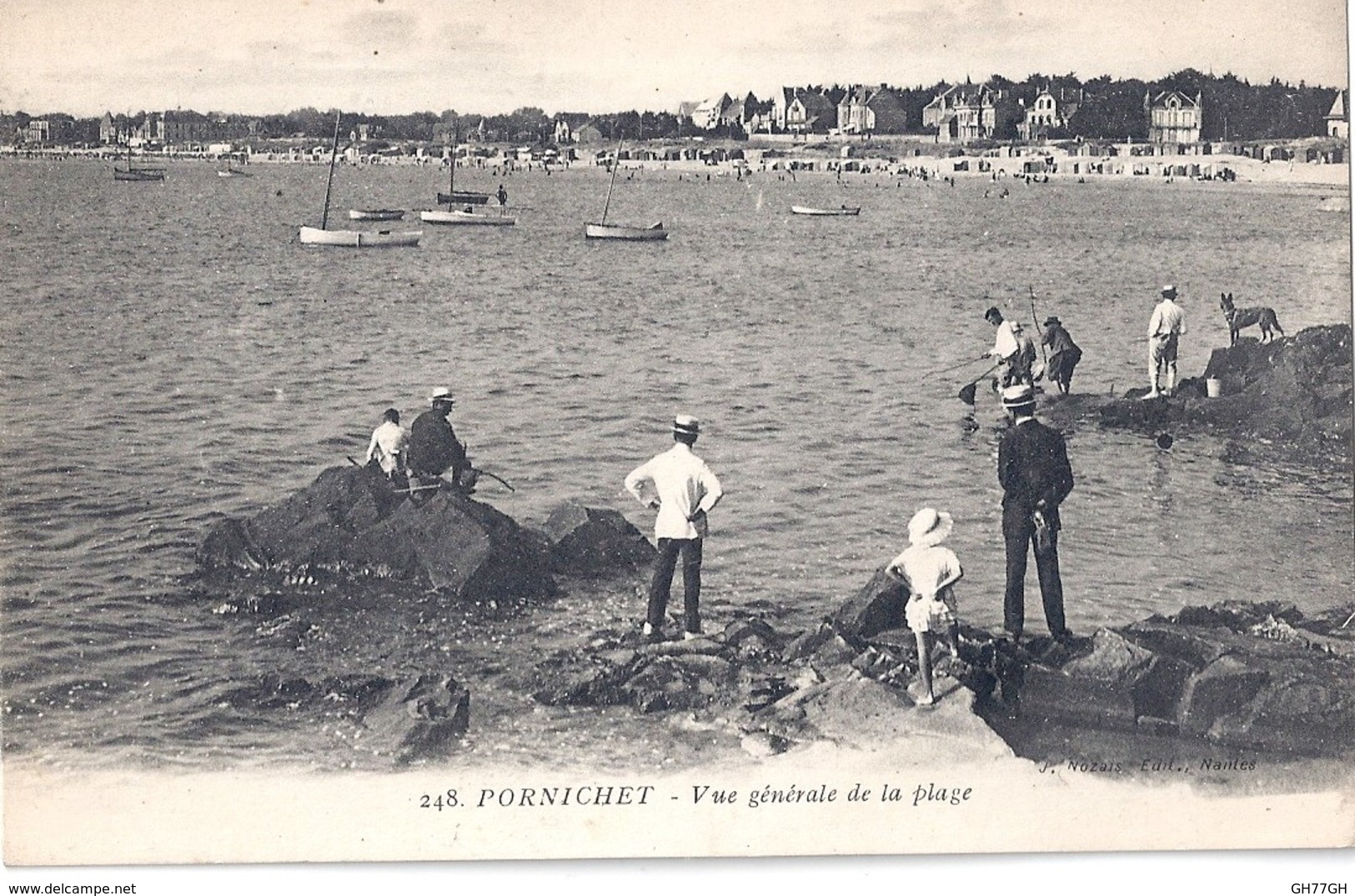 CPA PORNICHET -vue générale de la plage