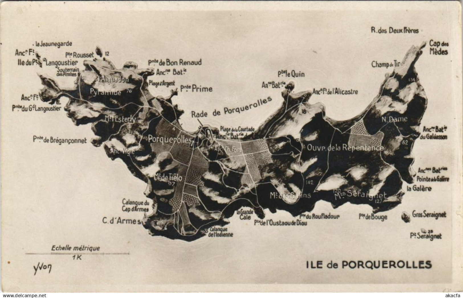 CPA PORQUEROLLES Ile de Porquerolles - Map (1112786)