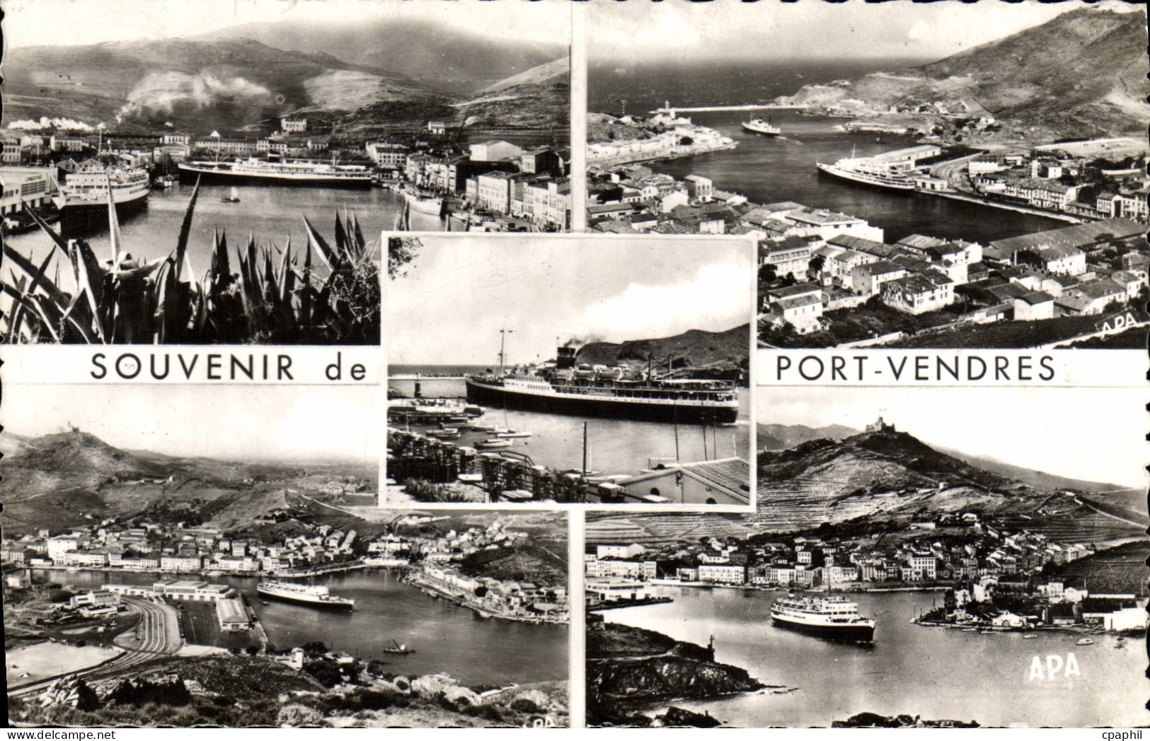CPA Port VENDRES Vue Panoramique Sur Le Port souvenir