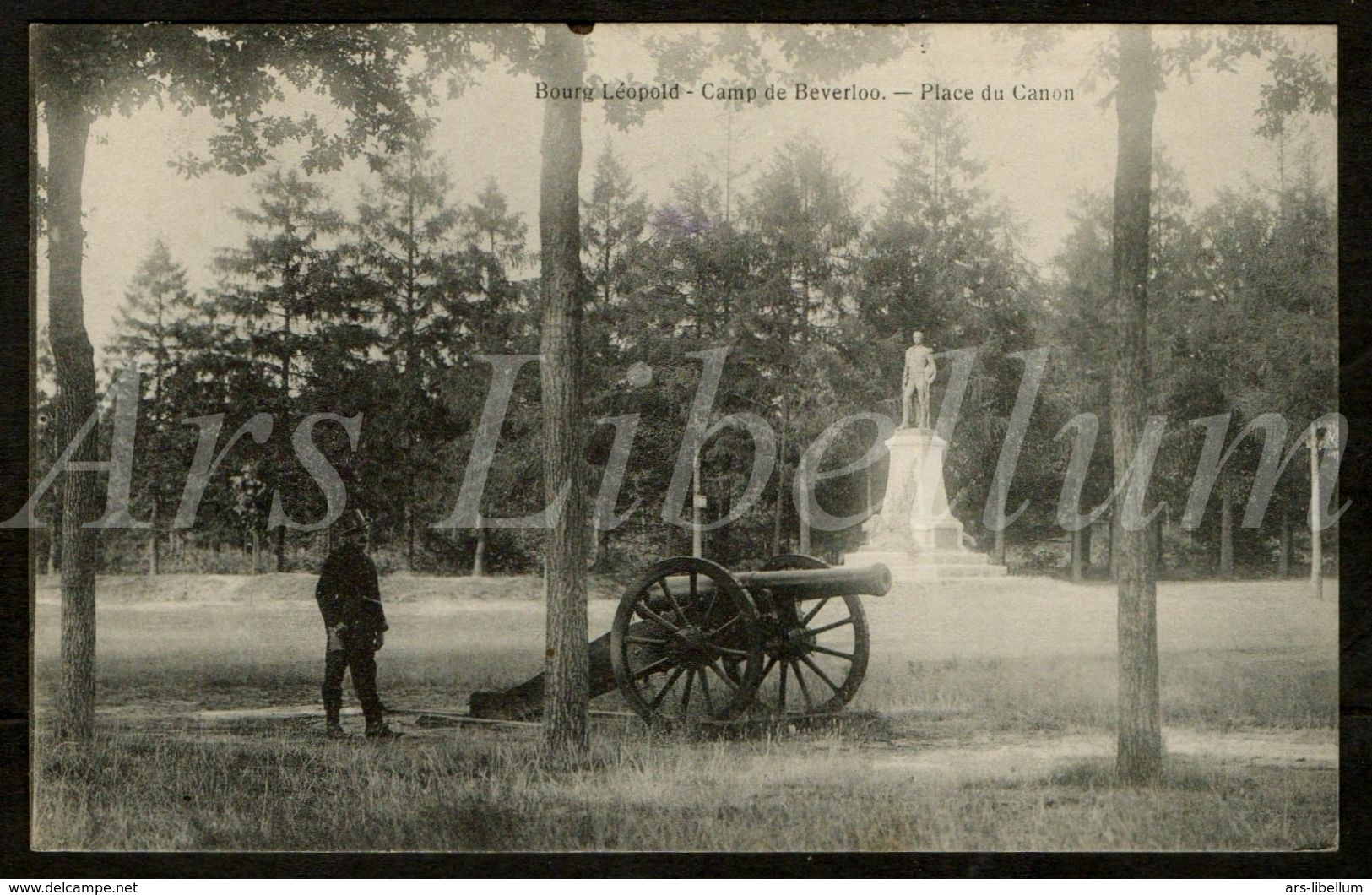CPA / postcard / Bourg Léopold / Leopoldsburg / Camp de Beverloo / Place du canon / Ed. Désiré Gotthold / 1913
