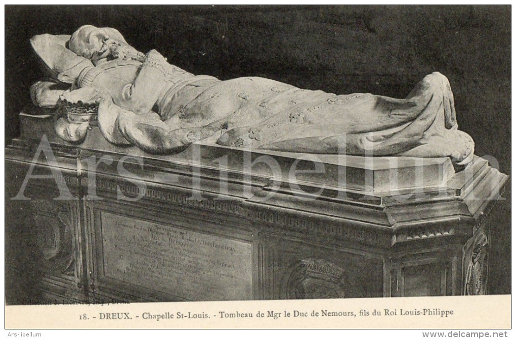 CPA / postcard / France / Chapelle royale / Dreux / chapelle Saint-Louis / tombeau de Louis d'Orléans, duc de Nemours