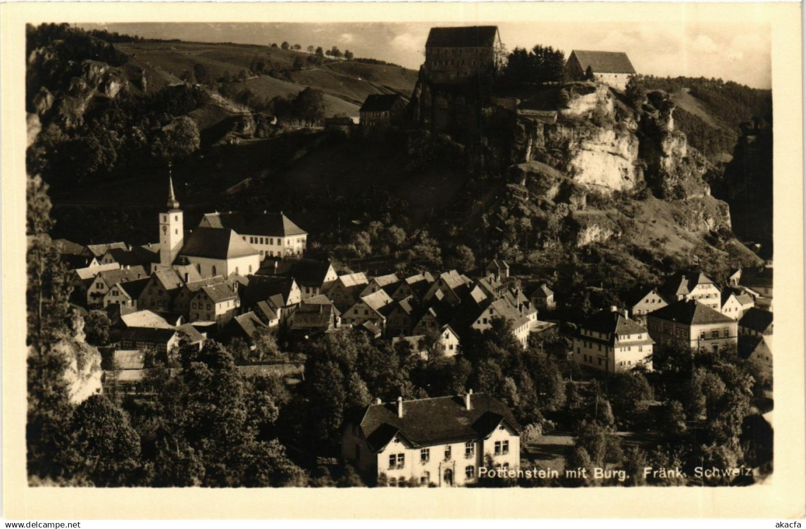 CPA Pottenstein - Pottenstein mit Burg GERMANY (918695)